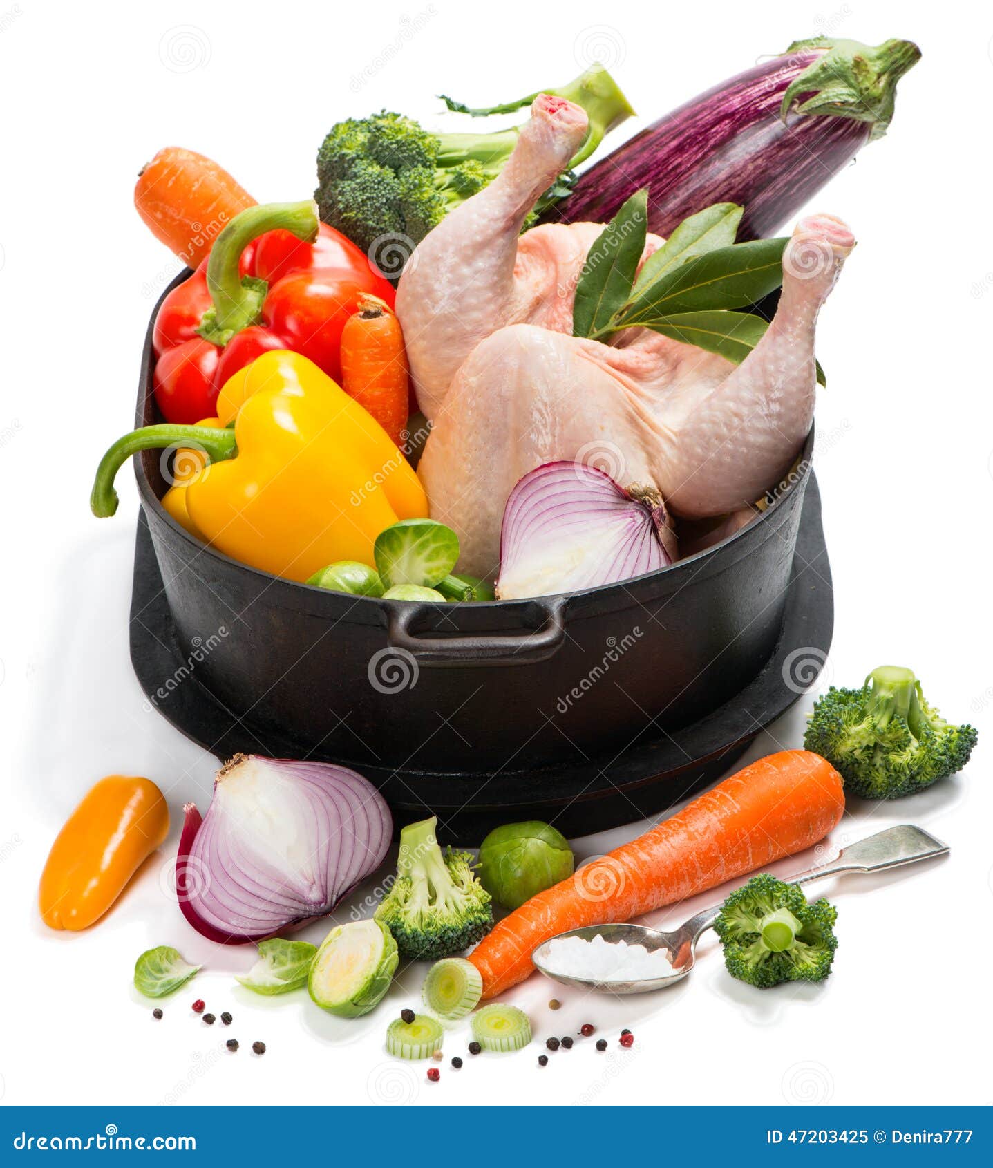 Raw Whole Chicken with Vegetables Stock Image - Image of food, cooking ...