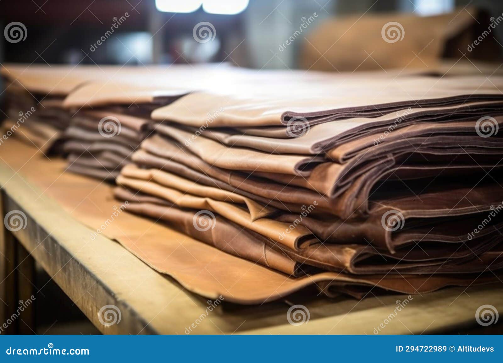 Rawhide Leather Sheets before Process Stock Illustration Illustration
