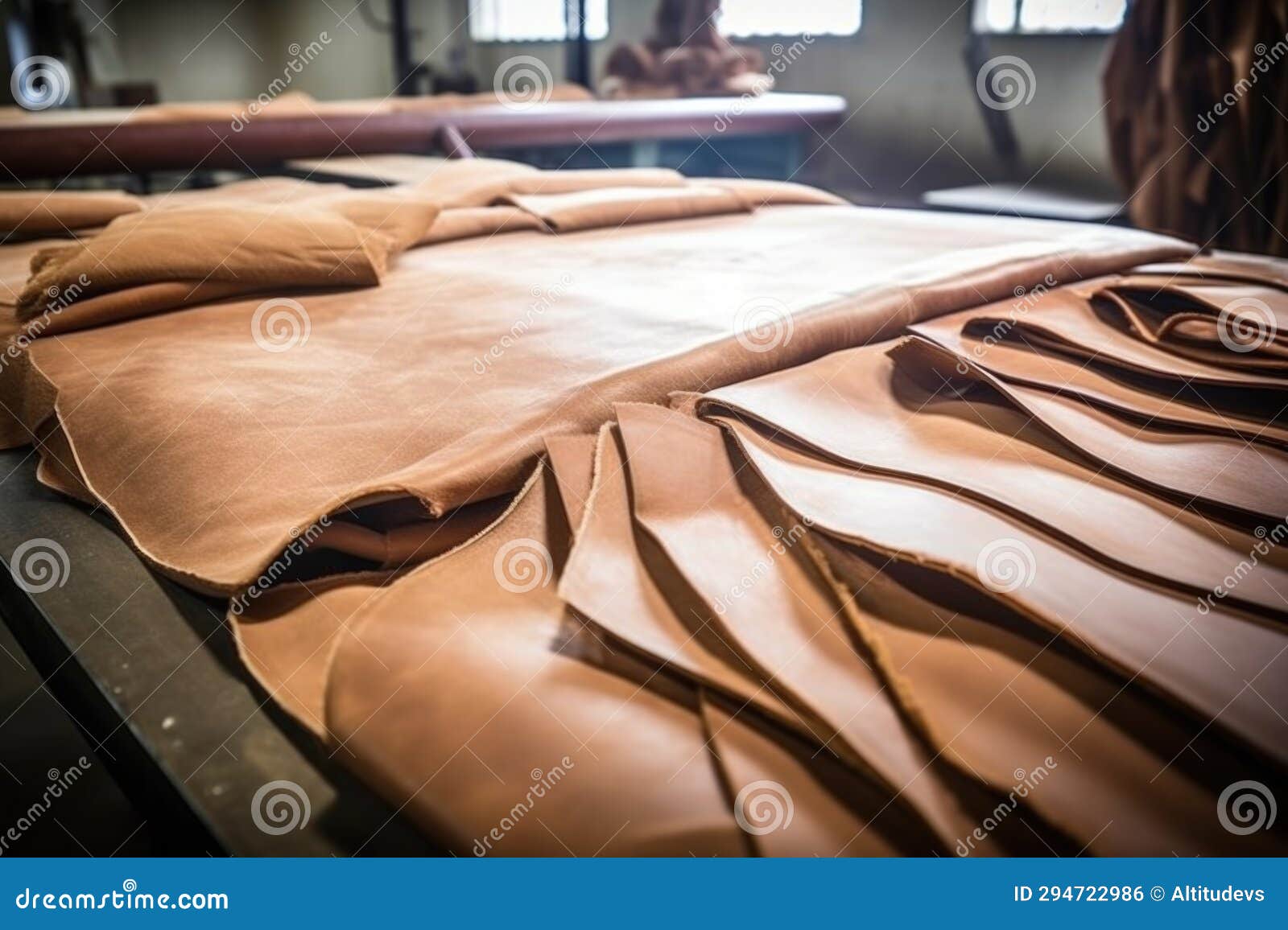 Rawhide Leather Sheets before Process Stock Illustration Illustration