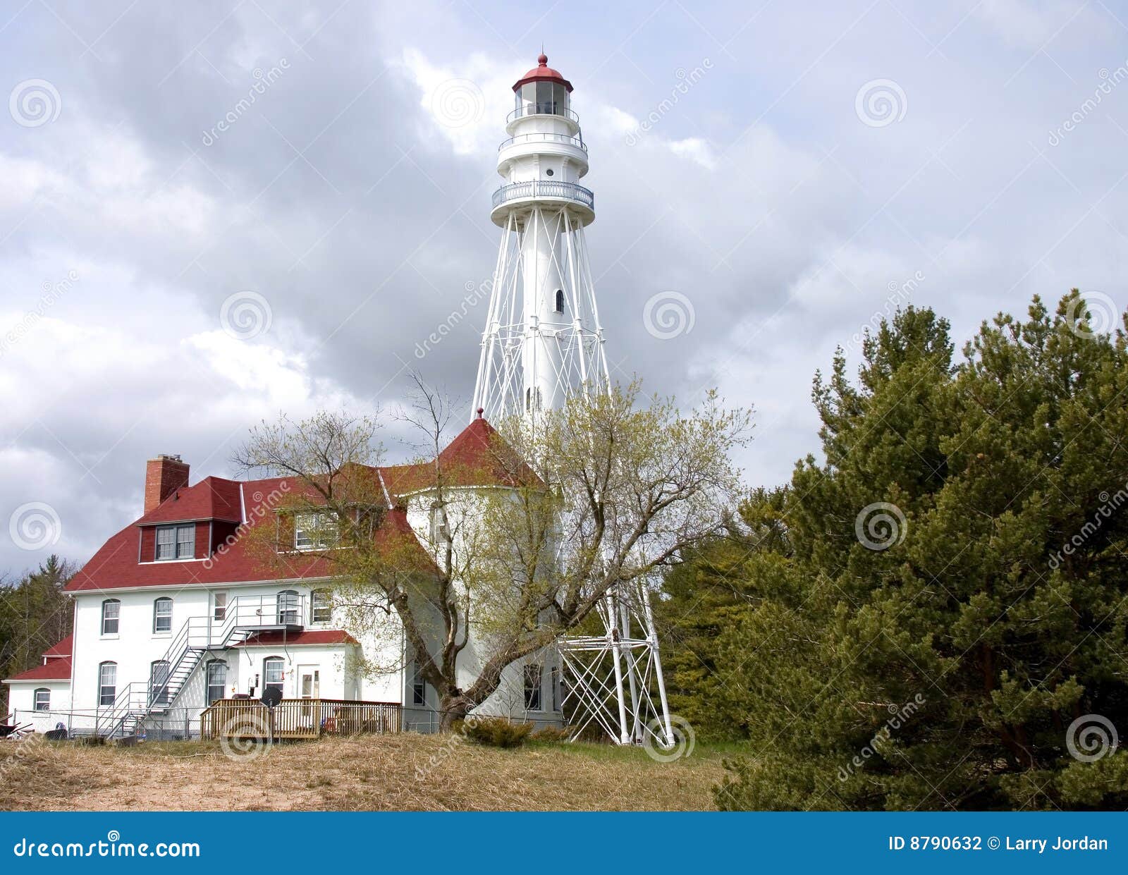Rawley Point Lighthouse stock photo. Image of coast, tallest 8790632