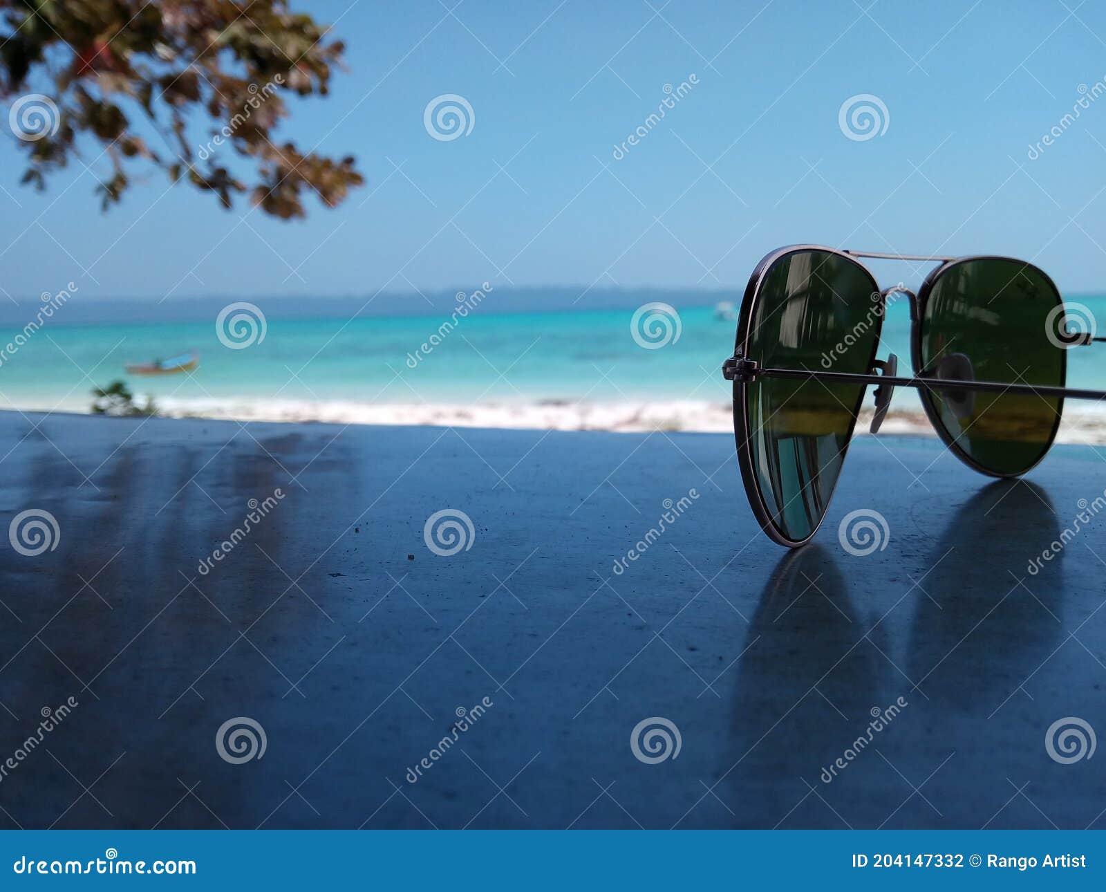 RayBan Sunglasses at Beach Goa Beach Stock Photo Image of morning