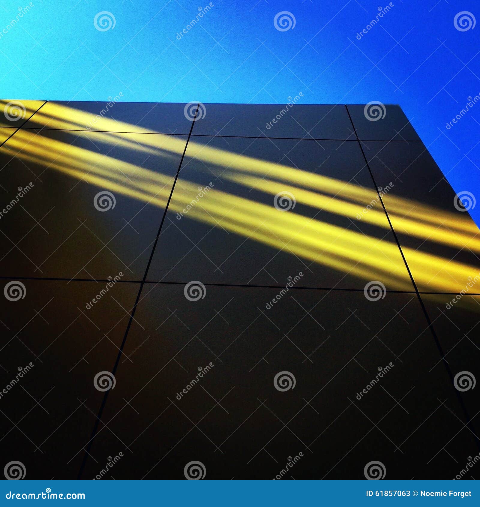 Ray of Sunshine on Yellow Wall Stock Image Image of shadow