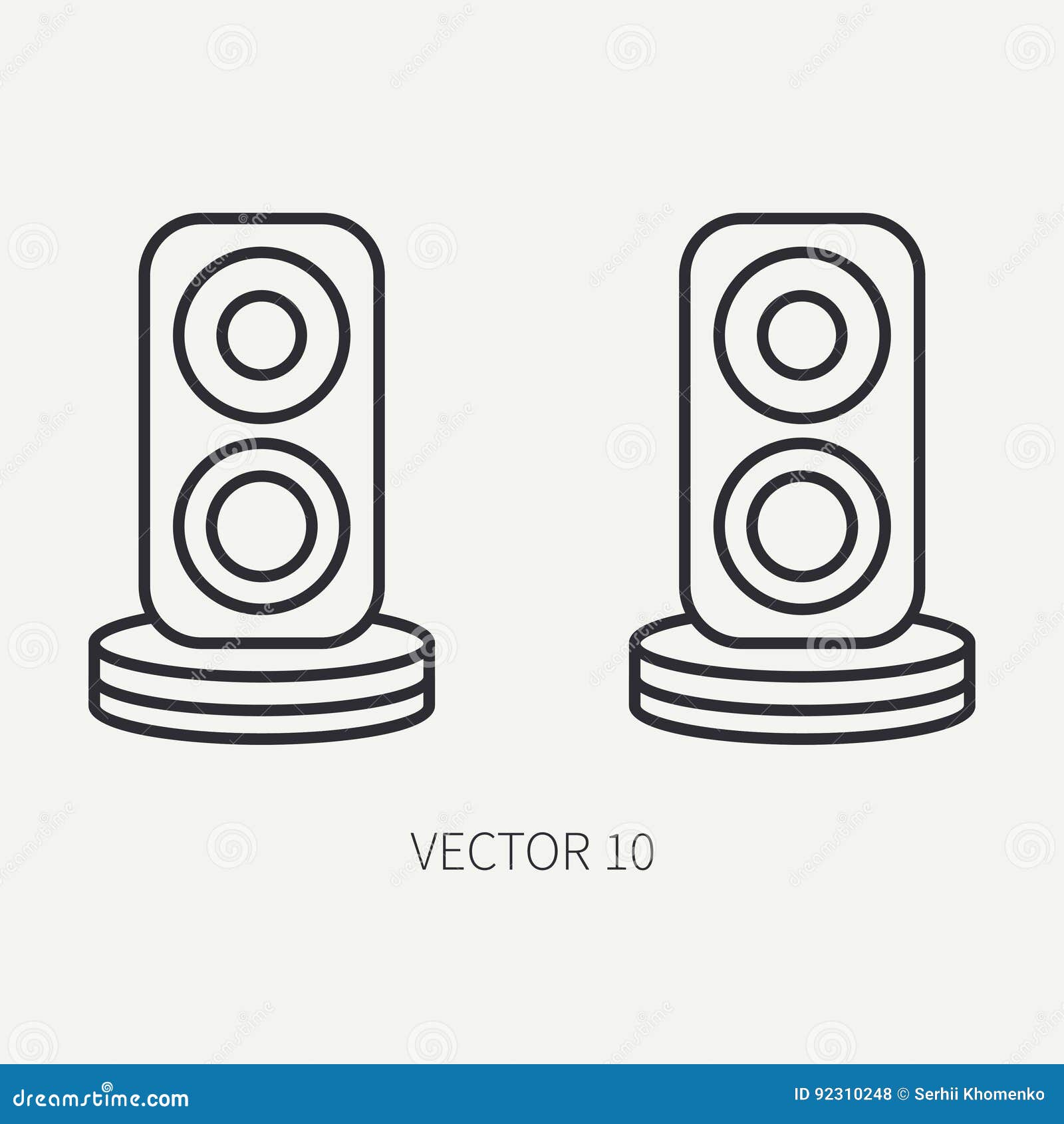 Rayez Les Haut Parleurs Plats D Audio D Icone De Piece D Ordinateur De Vecteur Type De Dessin Anime Dispositif De Bureau De Jeu D Illustration De Vecteur Illustration Du Industrie Cyberespace