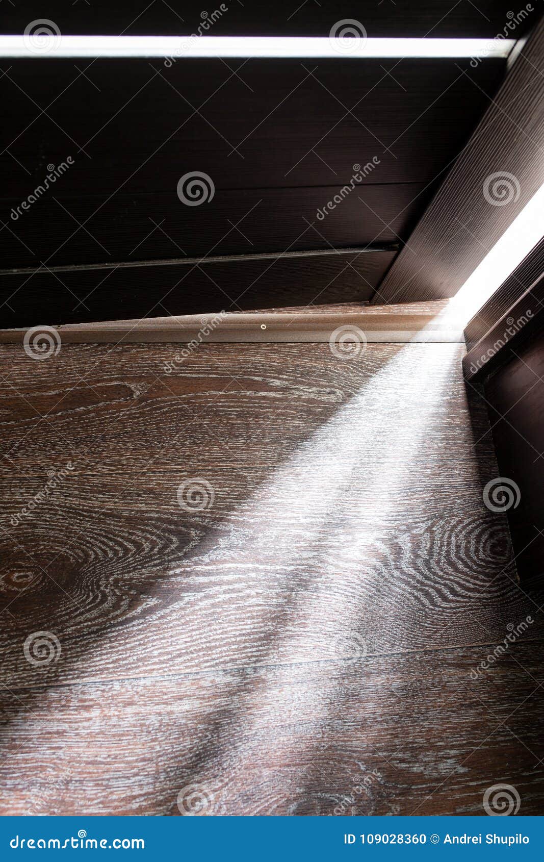 Rays of Light from the Door in a Dark Room Stock Photo Image of house