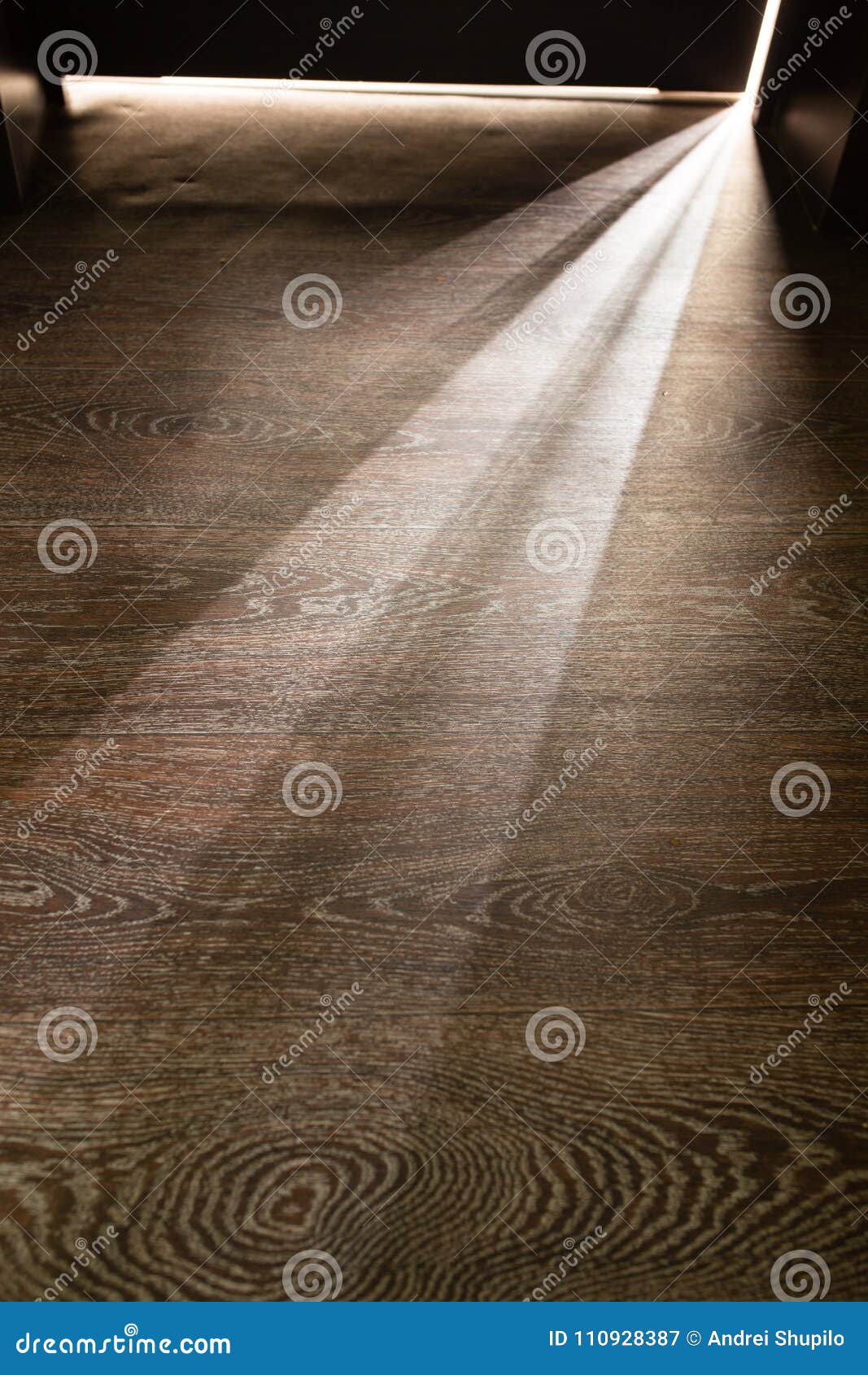 Rays of Light from the Door in a Dark Room Stock Image Image of