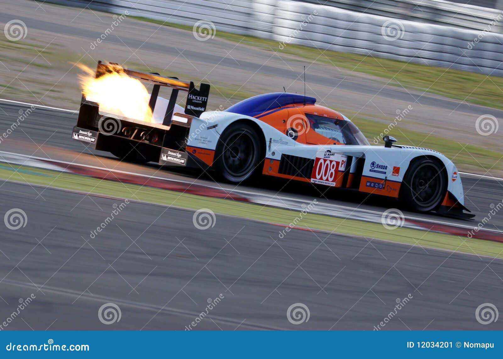 Raza de la serie de Le Mans (raza de LMS el 1000km): en ALEMANIA, circule Nurburgring, agosto 23.2009: ASTON MARTIN QUE COMPITE CON, Lola Aston Martin