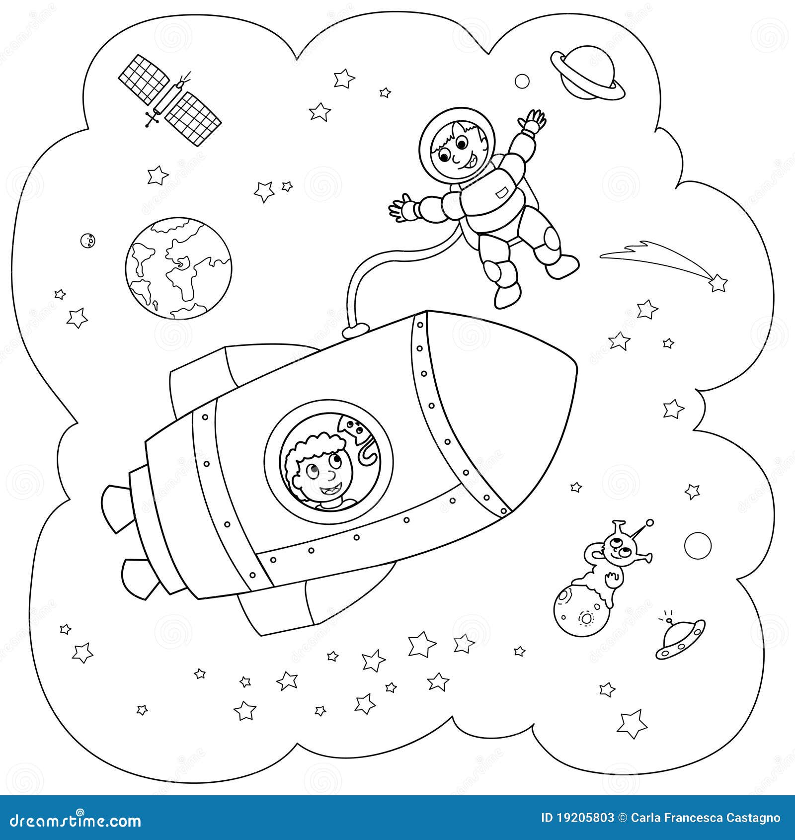 Razzo di spazio Libera da Diritti