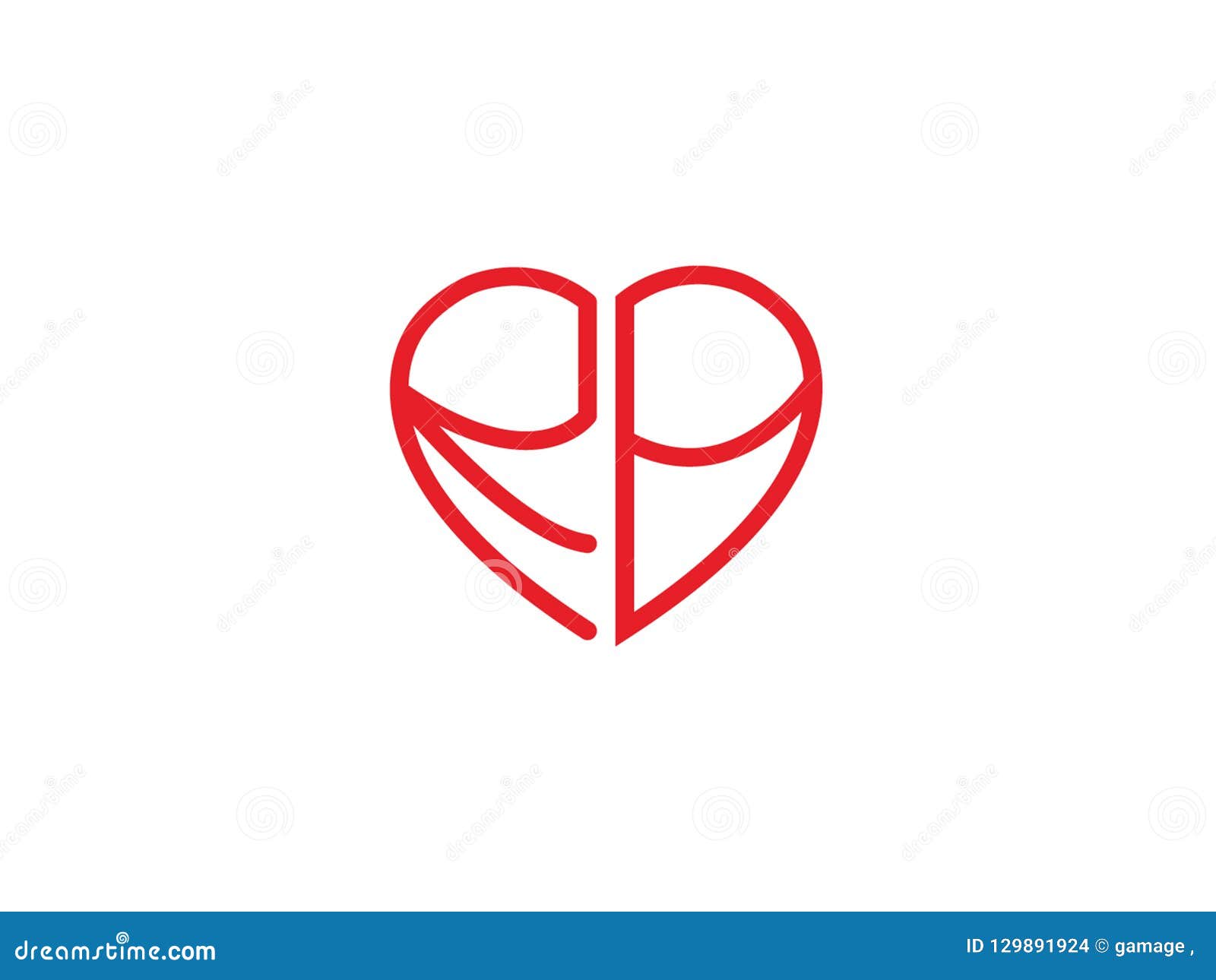 LV Initial Heart Shape Red Colored Love Logo Stock Vector - Illustration of  circle, business: 130141741