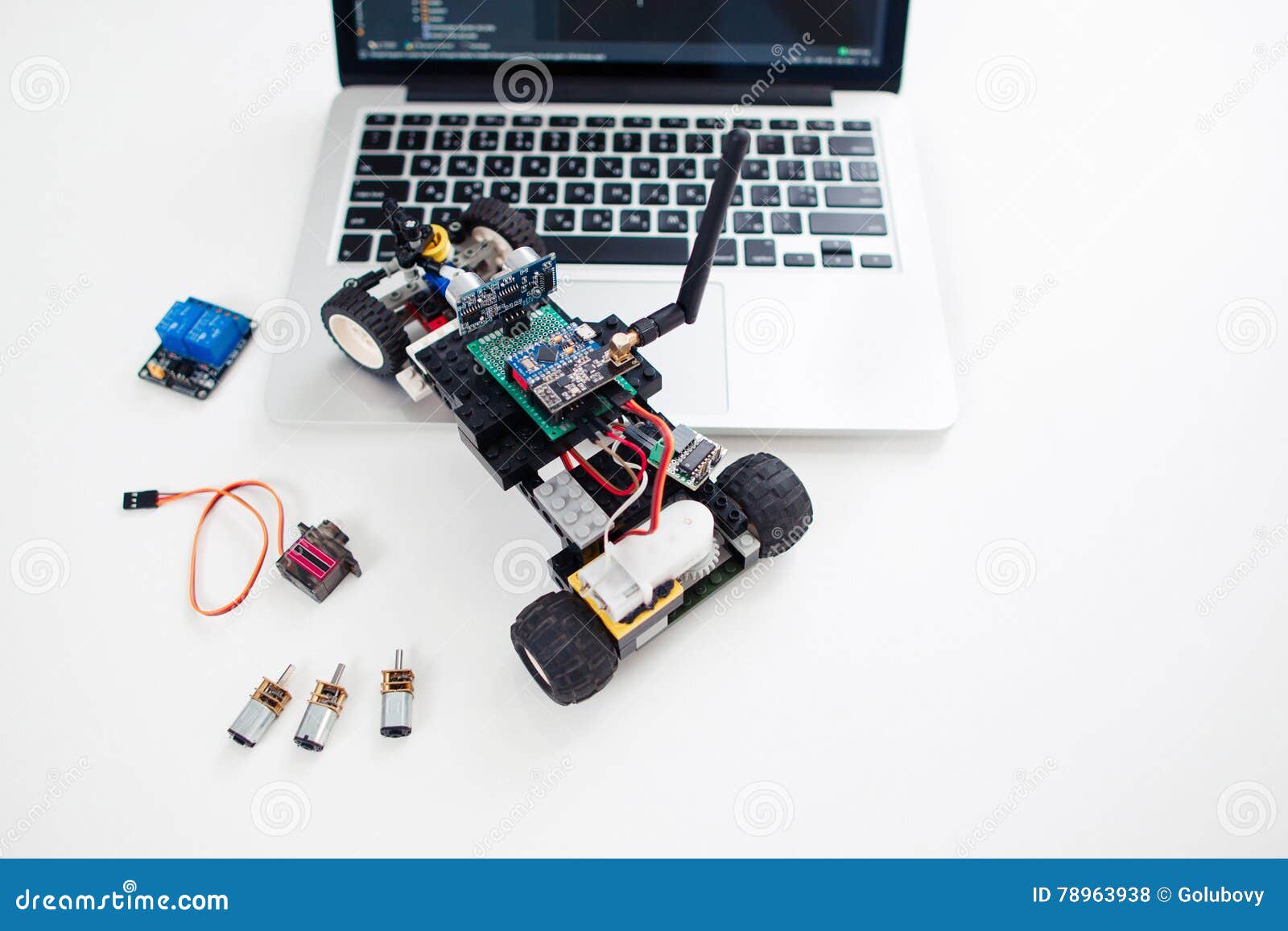 Rc Car Made on Base of Microcontroller Editorial Stock Photo - Image of  development, laptop: 78963938