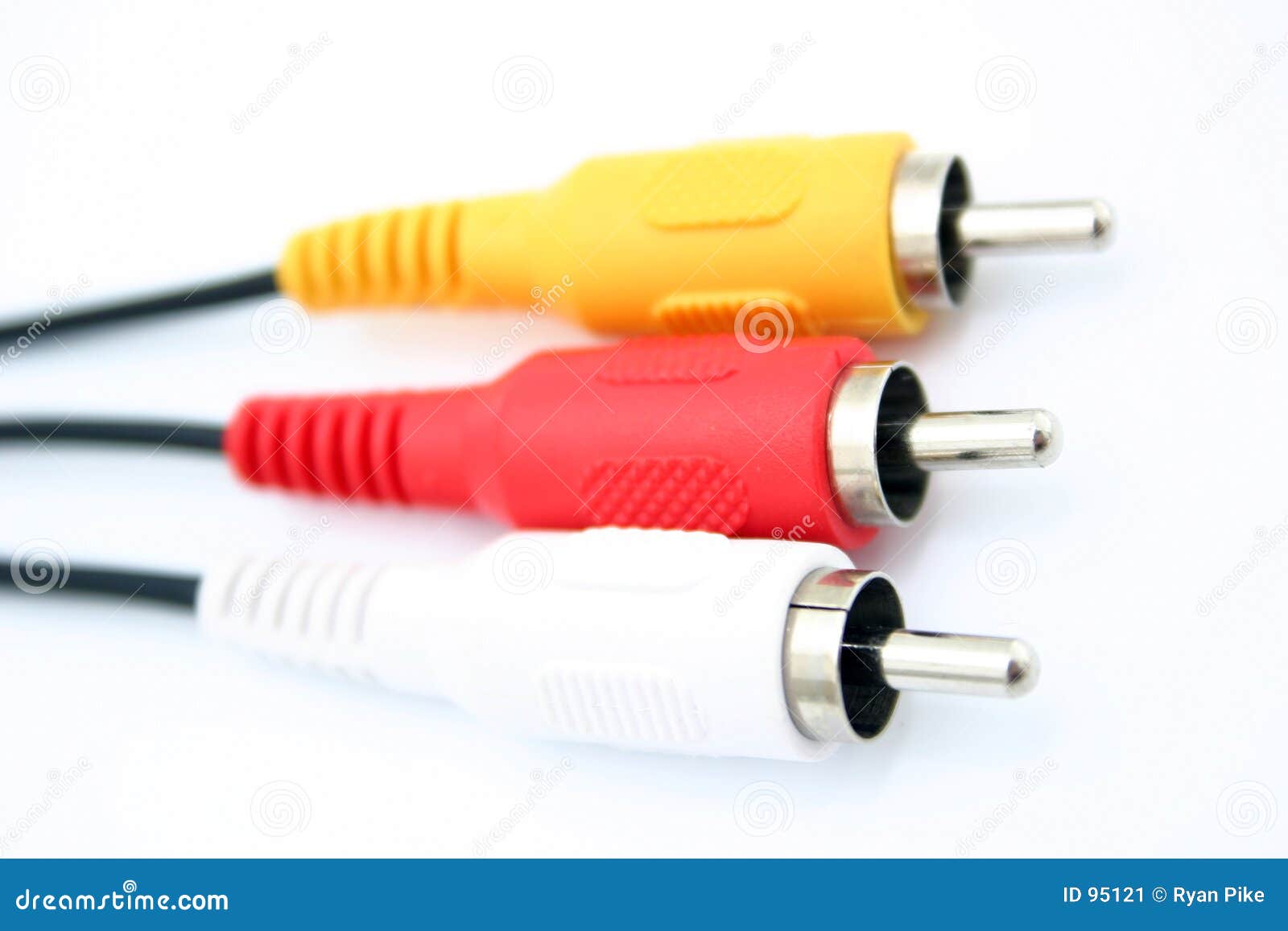 Rca cords stock image. Image of silver, electric, macro 95121