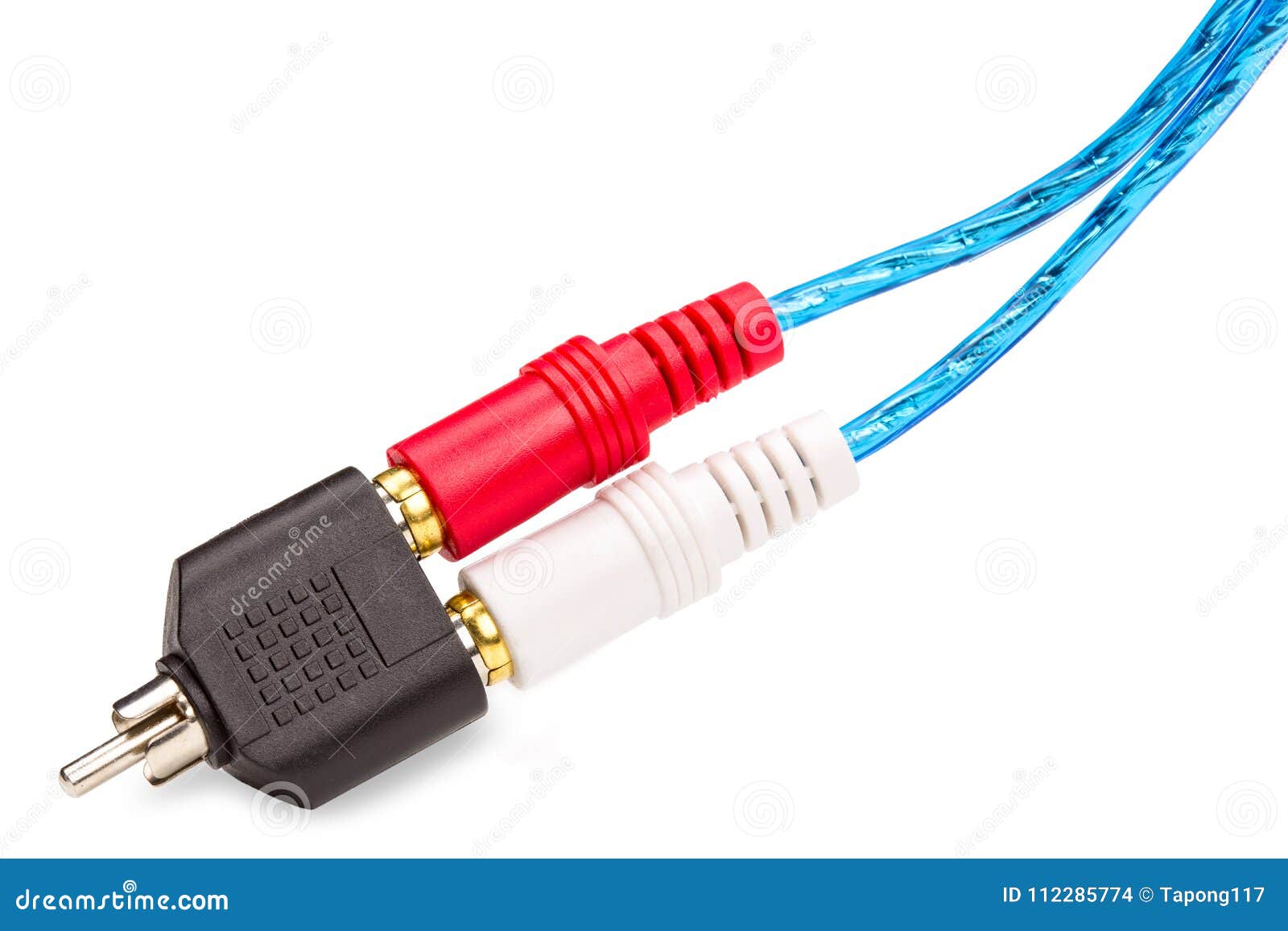 RCA Jack Adapter with Cable Stock Photo - Image of theater, color: 112285774