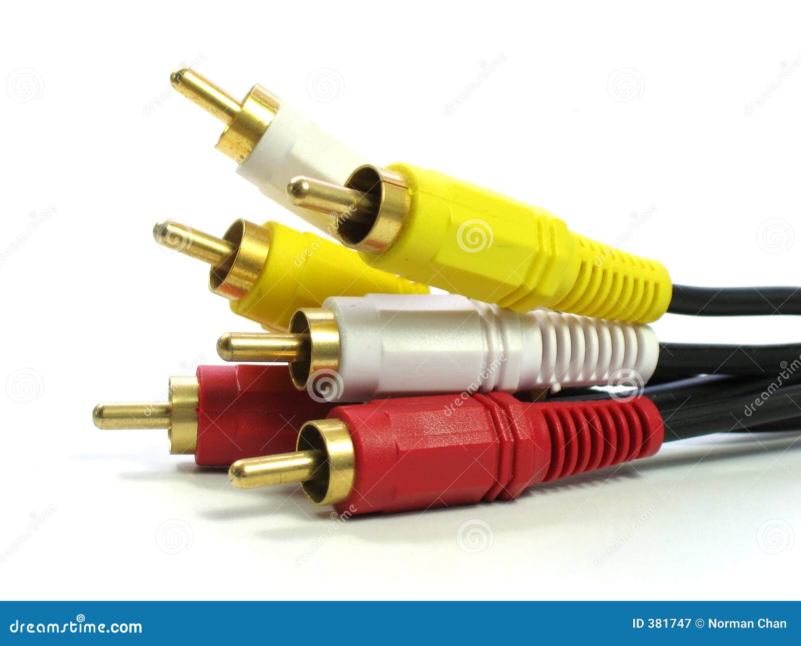 RCAstyle a/V cables stock image. Image of hdtv, definition 381747