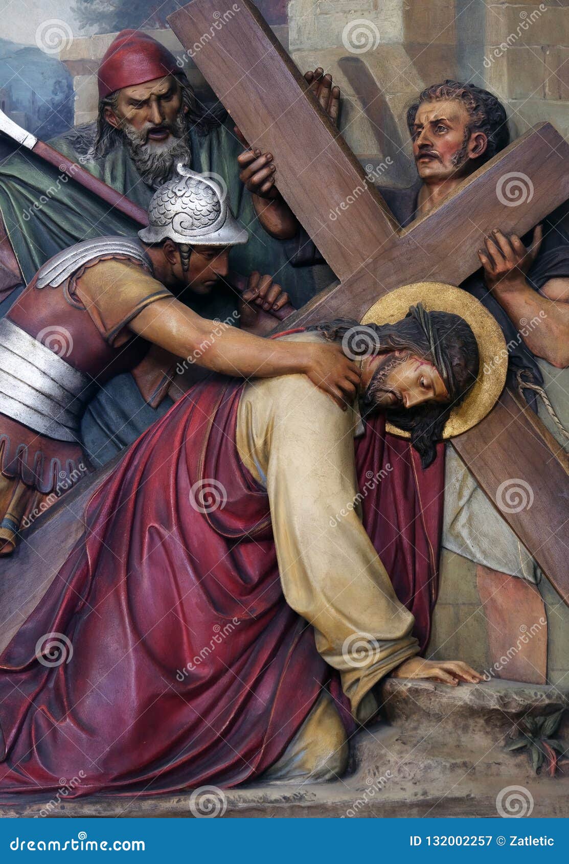 3rd stations of the cross, jesus falls the first time
