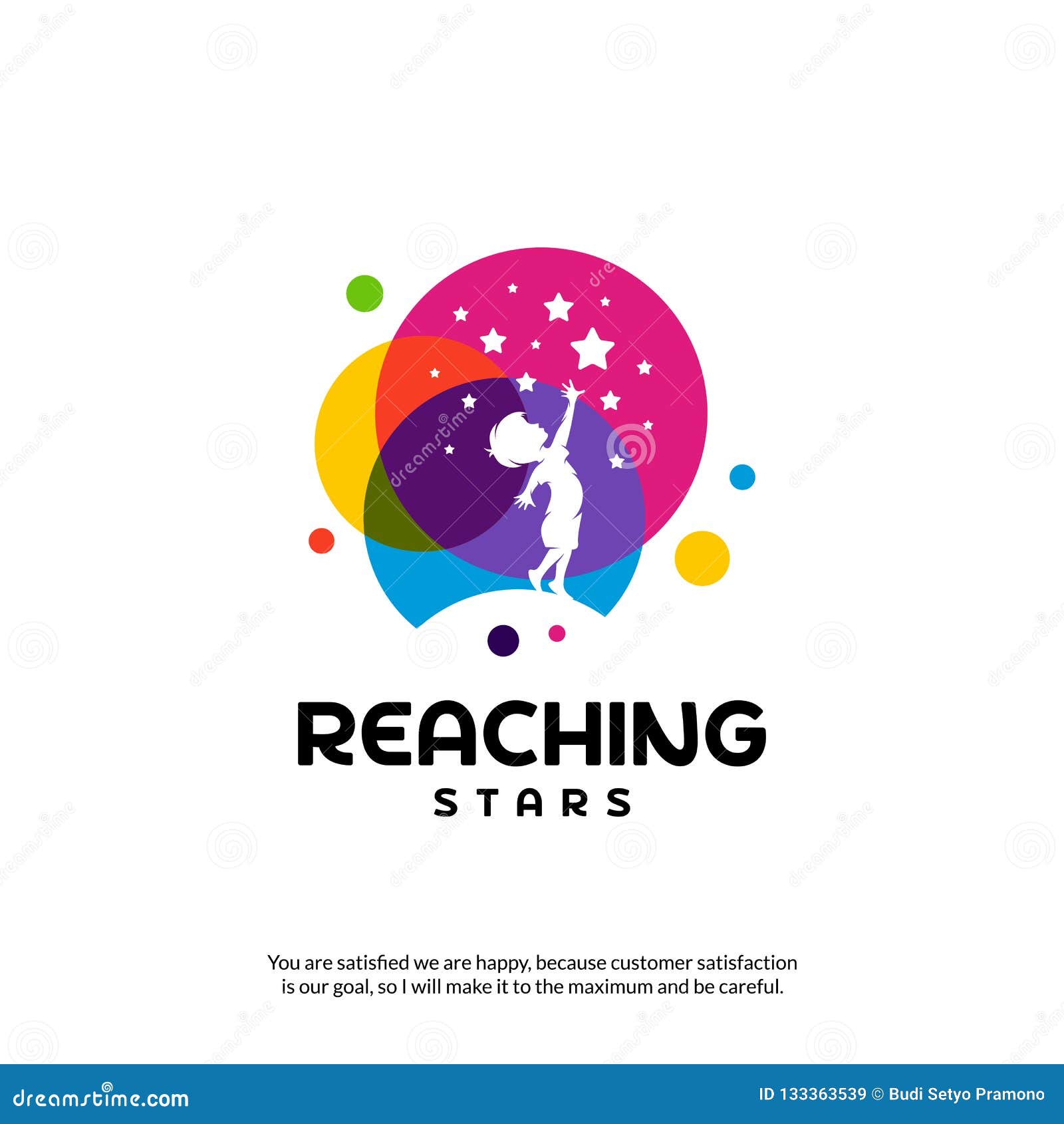 Reaching Stars Logo Design Template Dream Star Logo Emblem