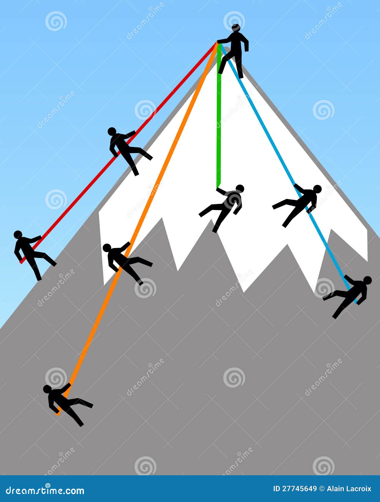 Rettidig Indvandring Aflede Reaching the top stock illustration. Illustration of ambitious - 27745649