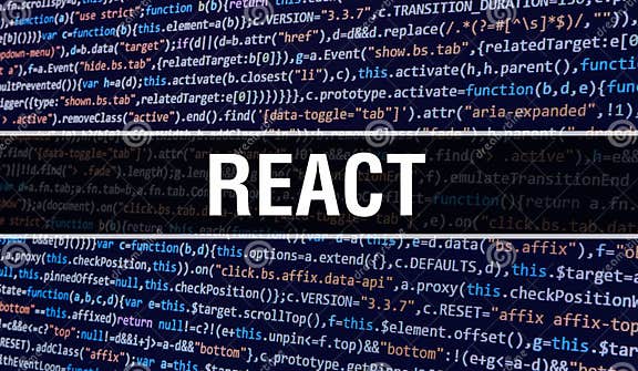 REACT Concept with Random Parts of Program Code. REACT with Programming ...
