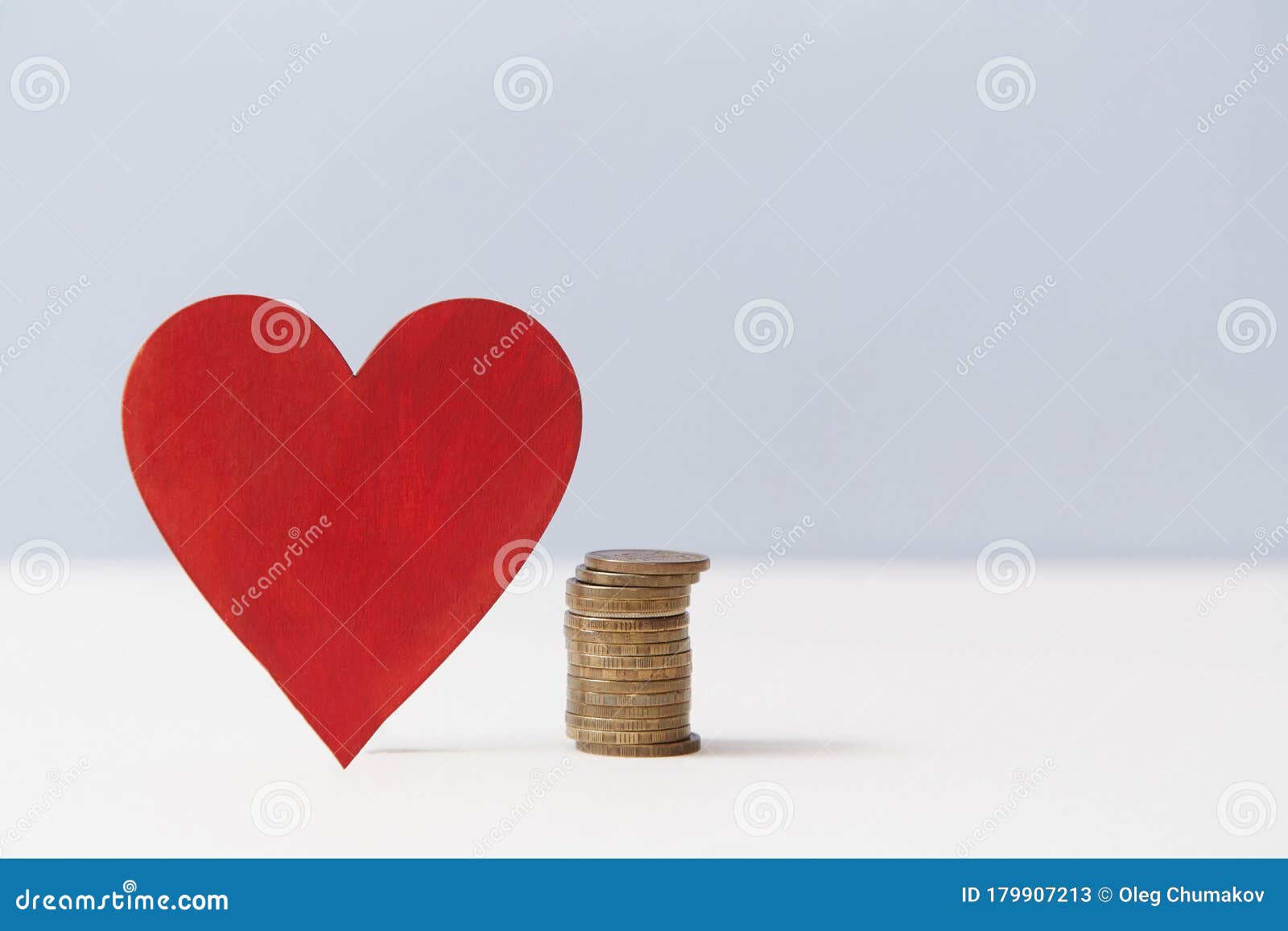 Red Heart Flying Under Coin Stacks Over The Blue Background Copy Space  Money Coins Stairs To Love And Romance Concept Love To Money Concept Stock  Photo - Download Image Now - iStock
