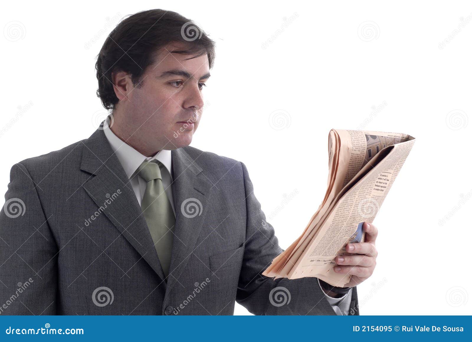 Reading stock image. Image of businessman, newspaper, latin - 2154095