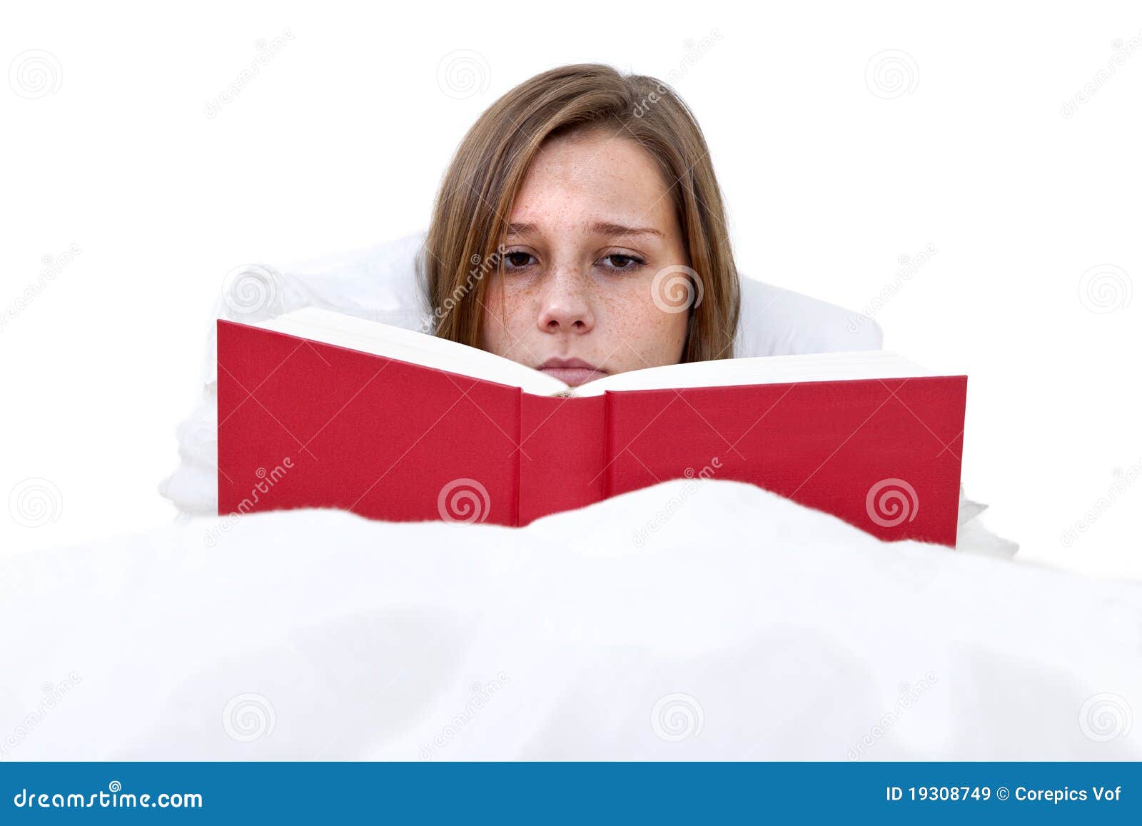 Reading in bed stock image. Image of tucked, reading 19308749
