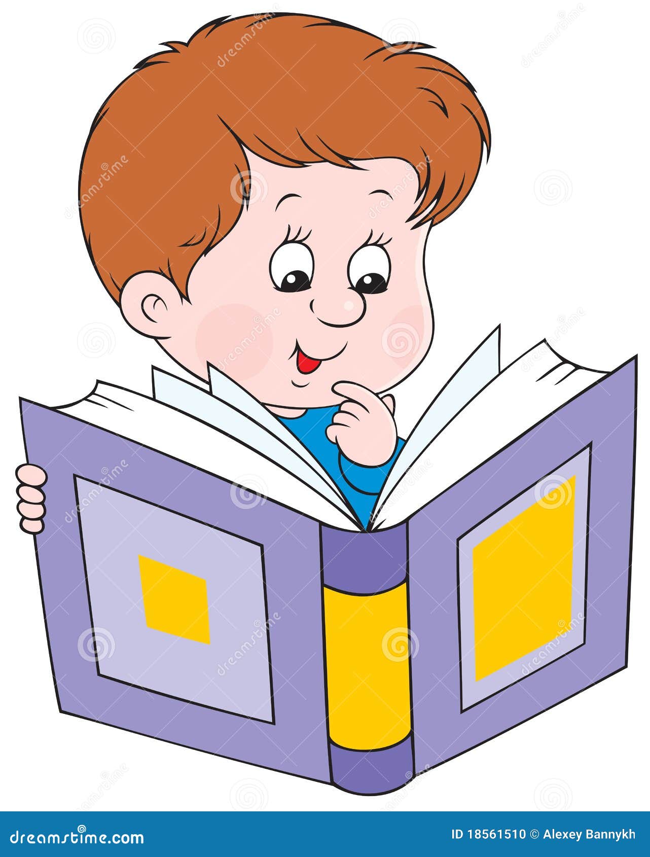 free clipart of a boy reading a book - photo #48