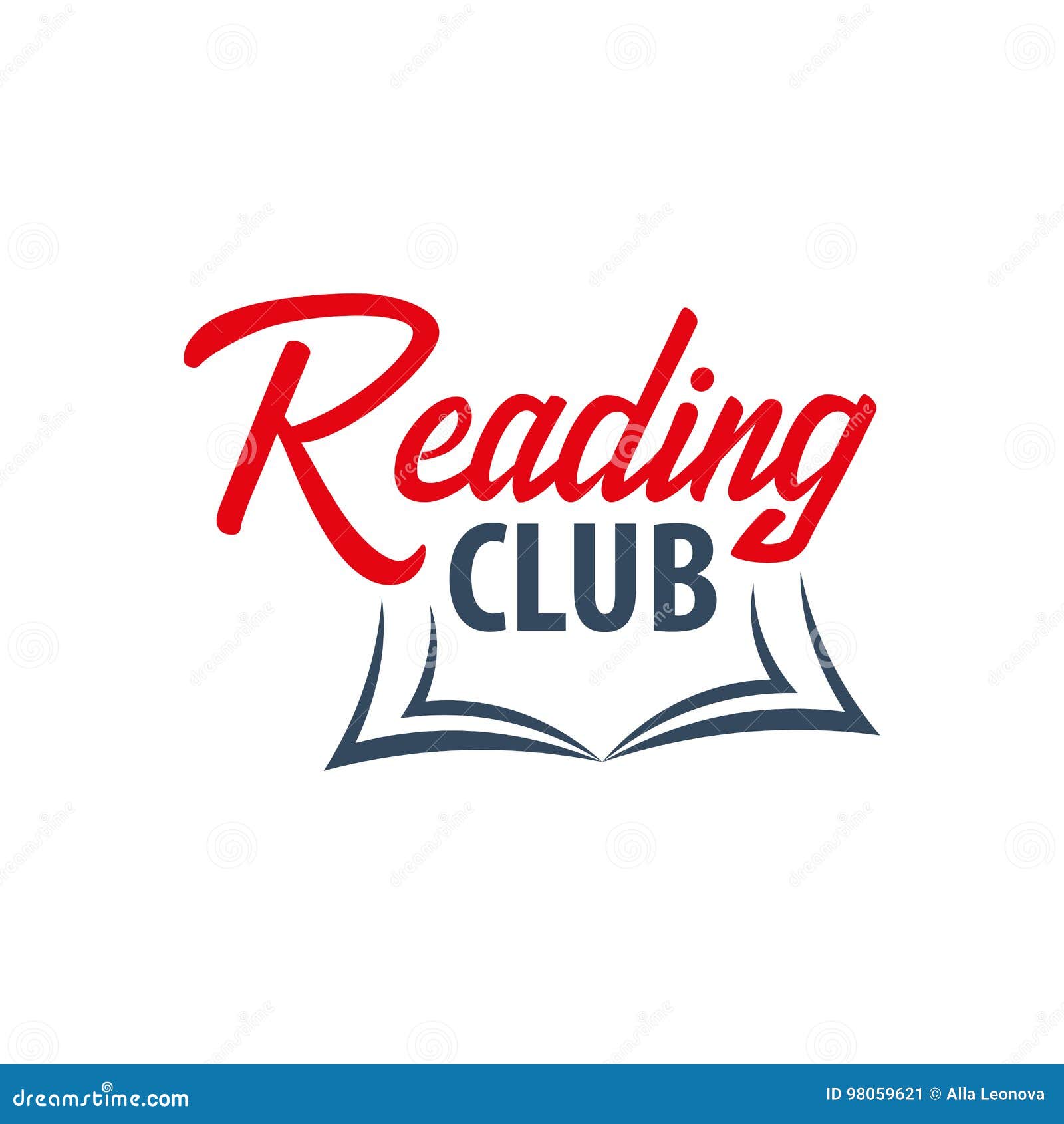 Reading Club Logo. Education and Book Emblem. Vector Illustration. Stock  Illustration - Illustration of club, knowledge: 98059621