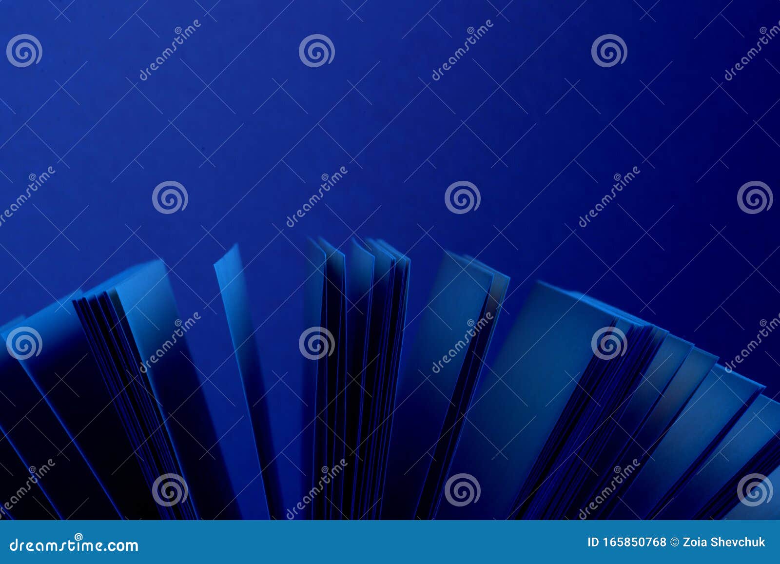 Reading and Education Concept Sheets of Book. Classic Blue Trend