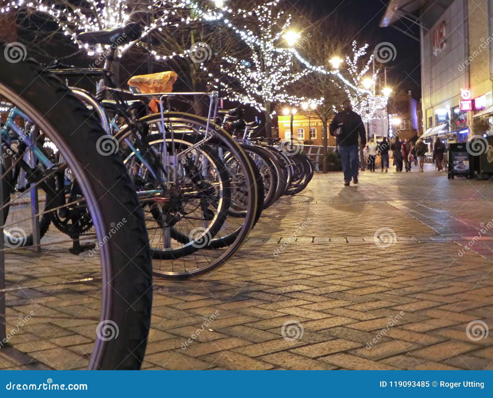 Bikes and shops editorial image. Image of reading, riverside 119093485