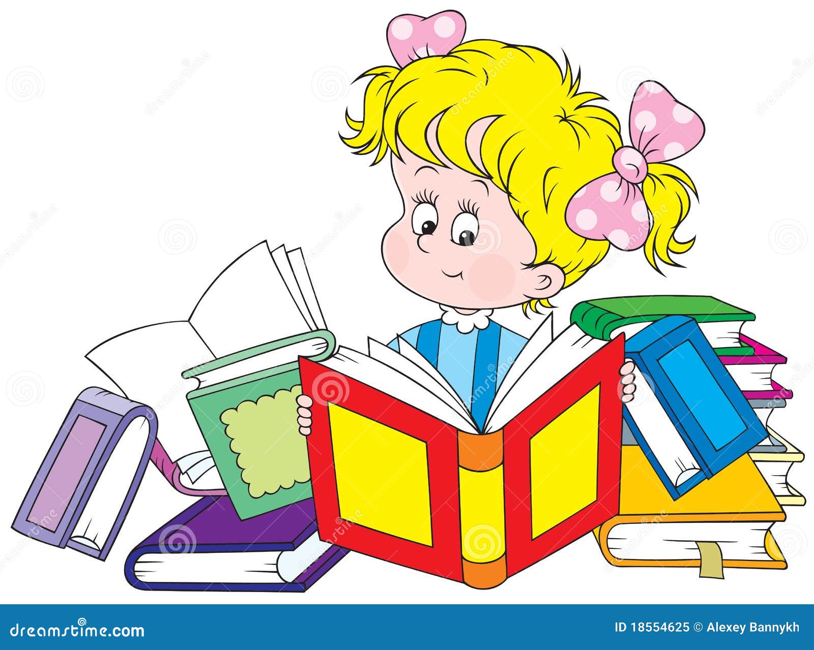 free clipart girl reading - photo #12
