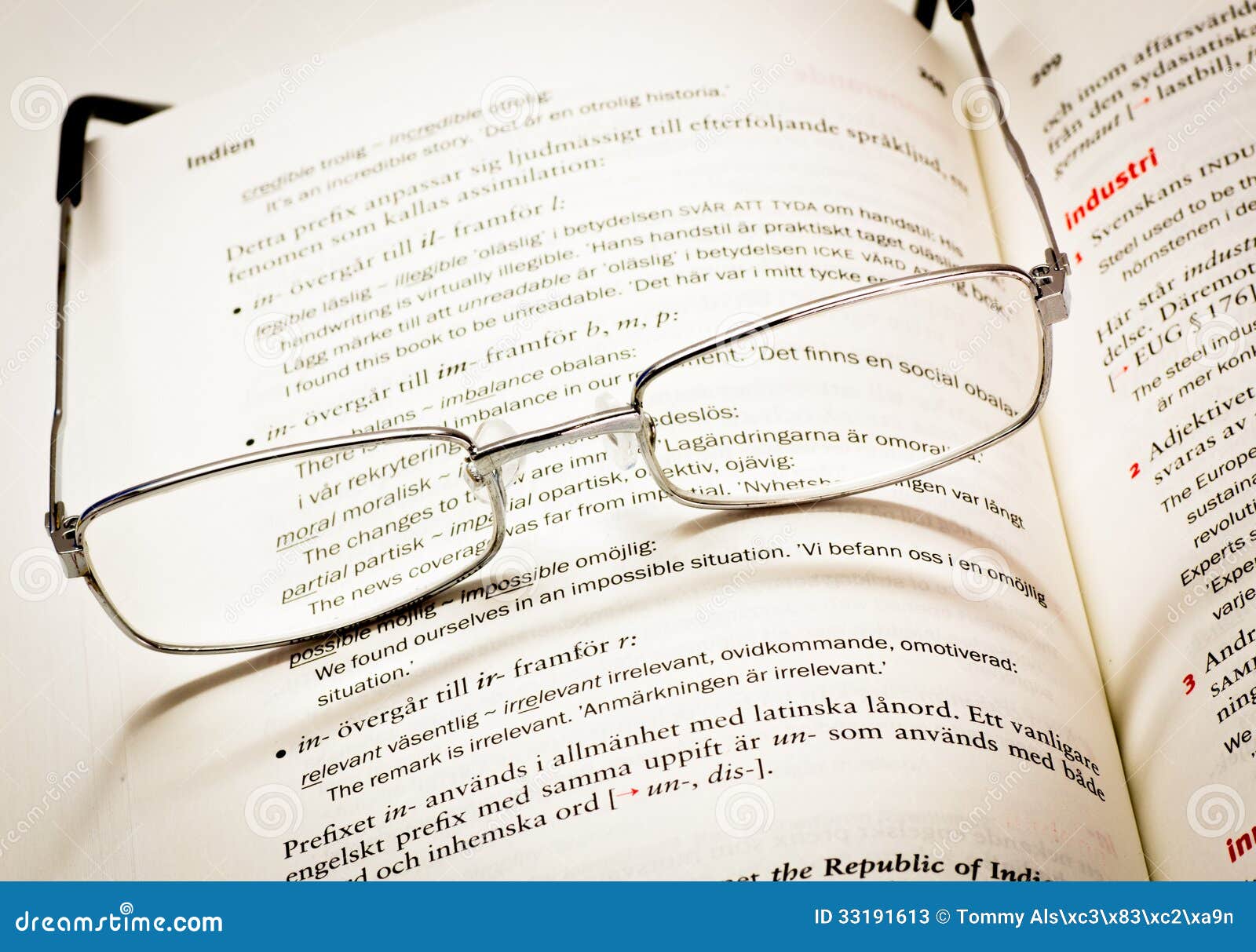 Reading Glasses and Dictionary Stock Image Image of concepts, book