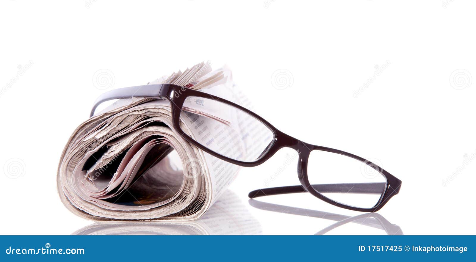 Reading Glasses on Newspaper Stock Image Image of headline, detail
