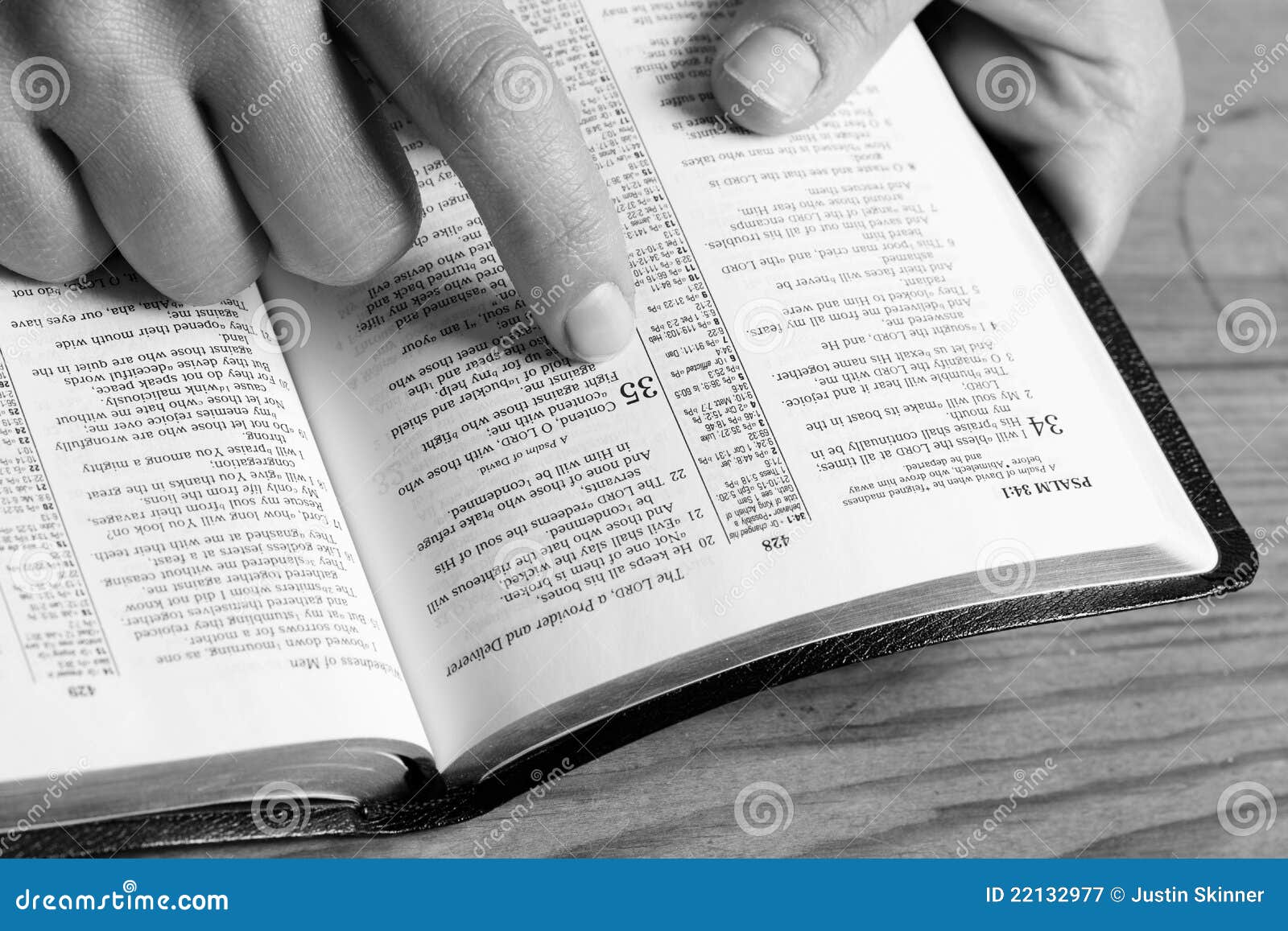 Reading Psalm stock image. Image of bible, inside, detail - 22132977