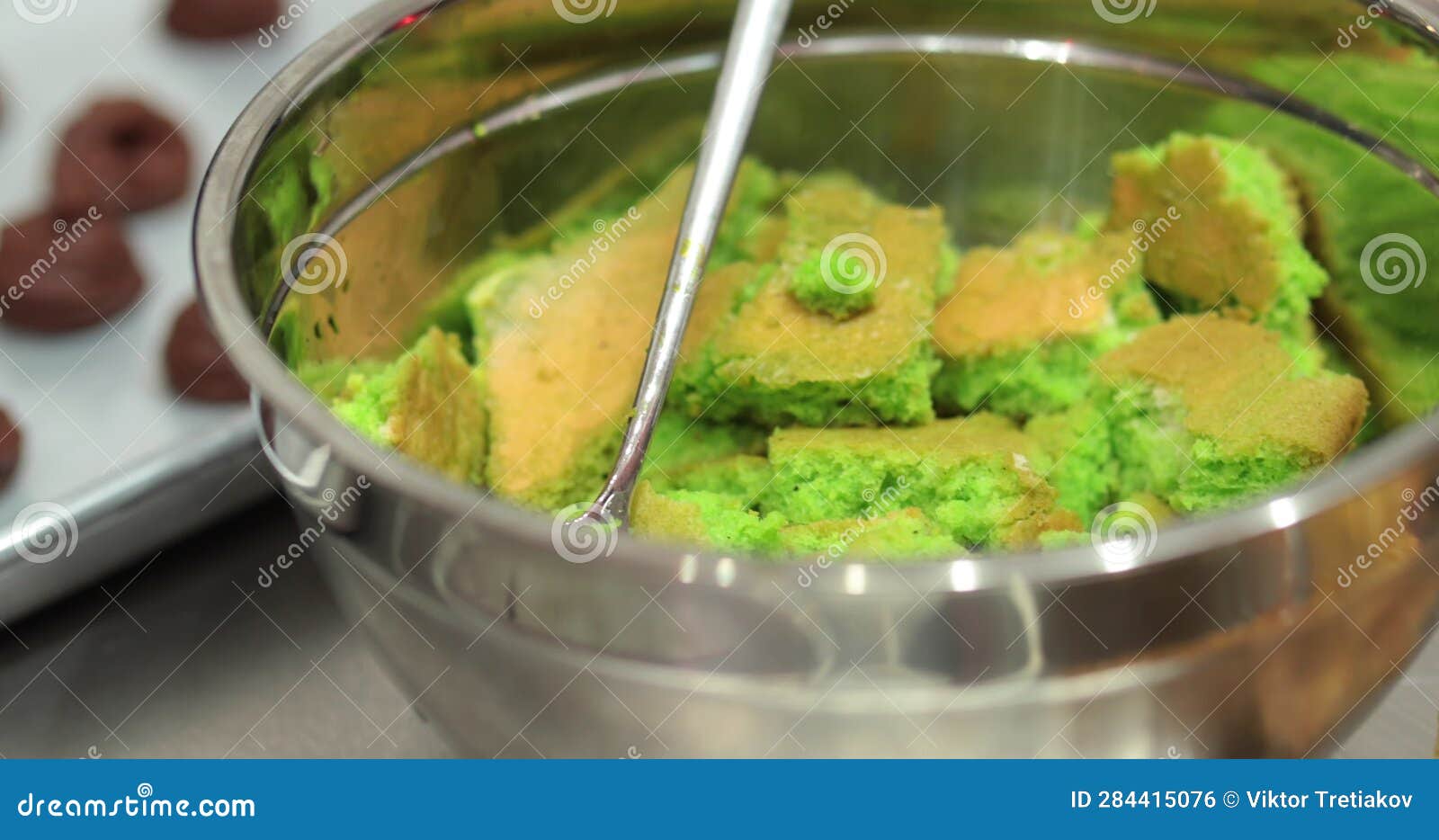 Readymade Ingredients for Making Dessert in a Bowl. Stock Footage