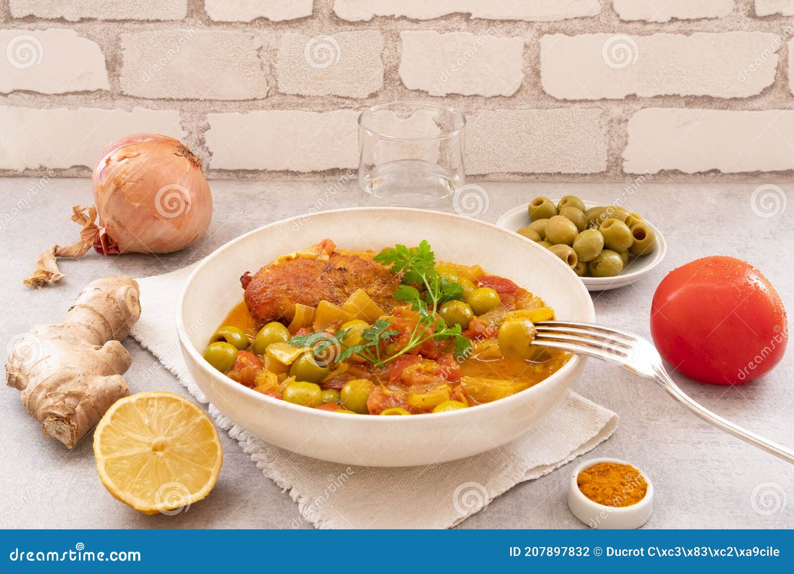 Readymade Mediterranean Dish Stock Photo Image of healthy, plate