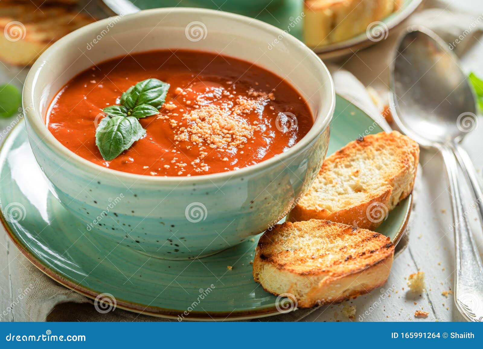 Ready To Eat Creamy Tomato Soup Made of Fresh Tomatoes Stock Photo - Image  of cooking, tomato: 165991264