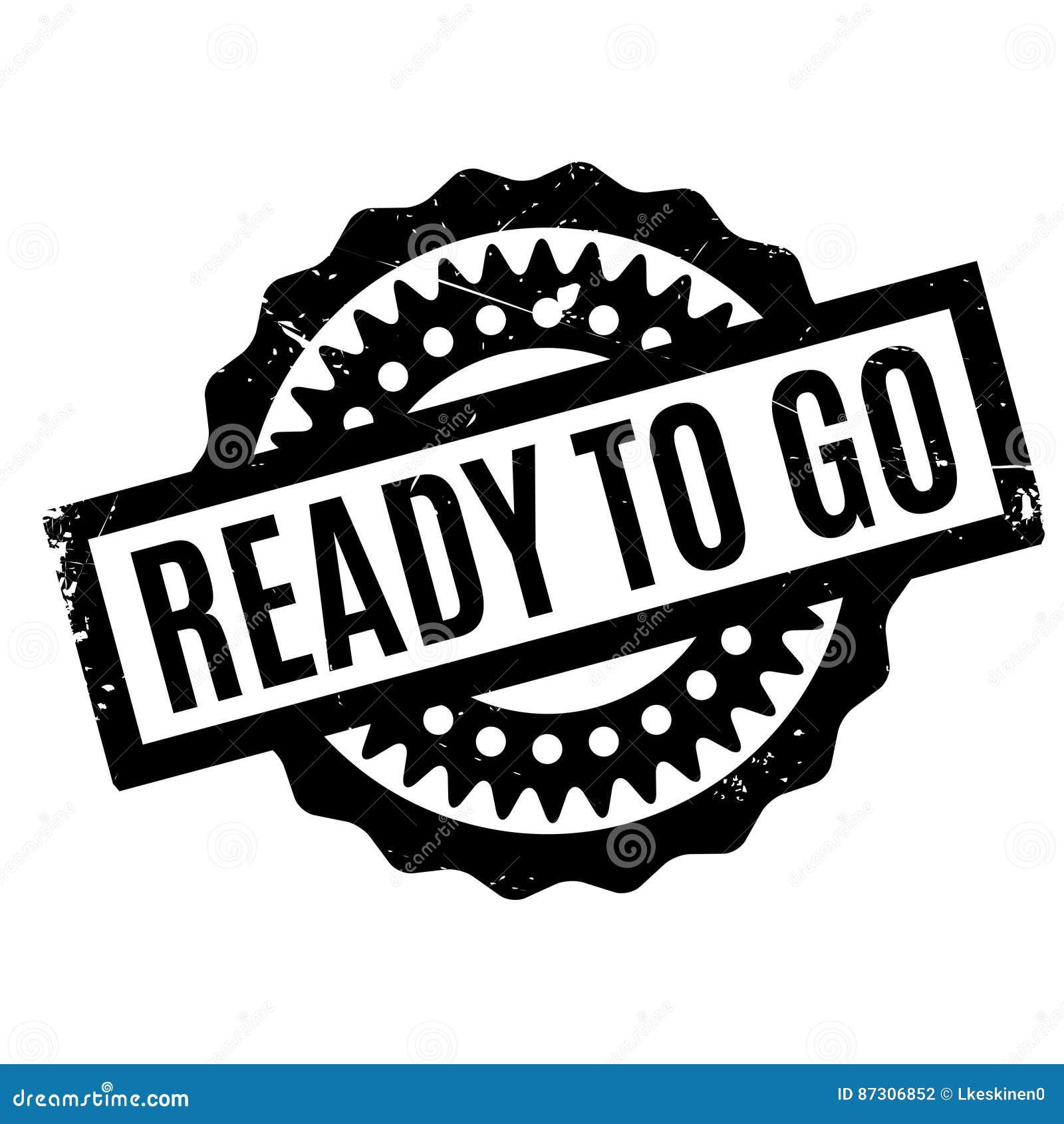 ready to go rubber stamp