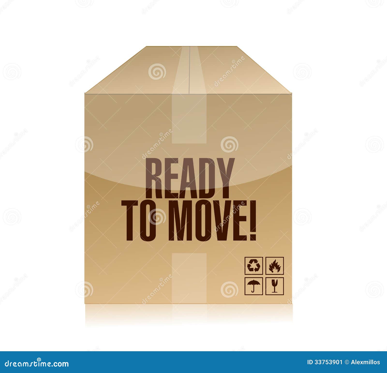 Ready To Move Box Illustration Design Stock Illustration - Illustration