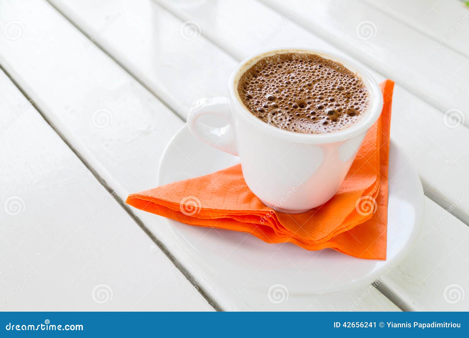 Ready To Serve Cup of Traditional Greek Coffee Stock Image Image of