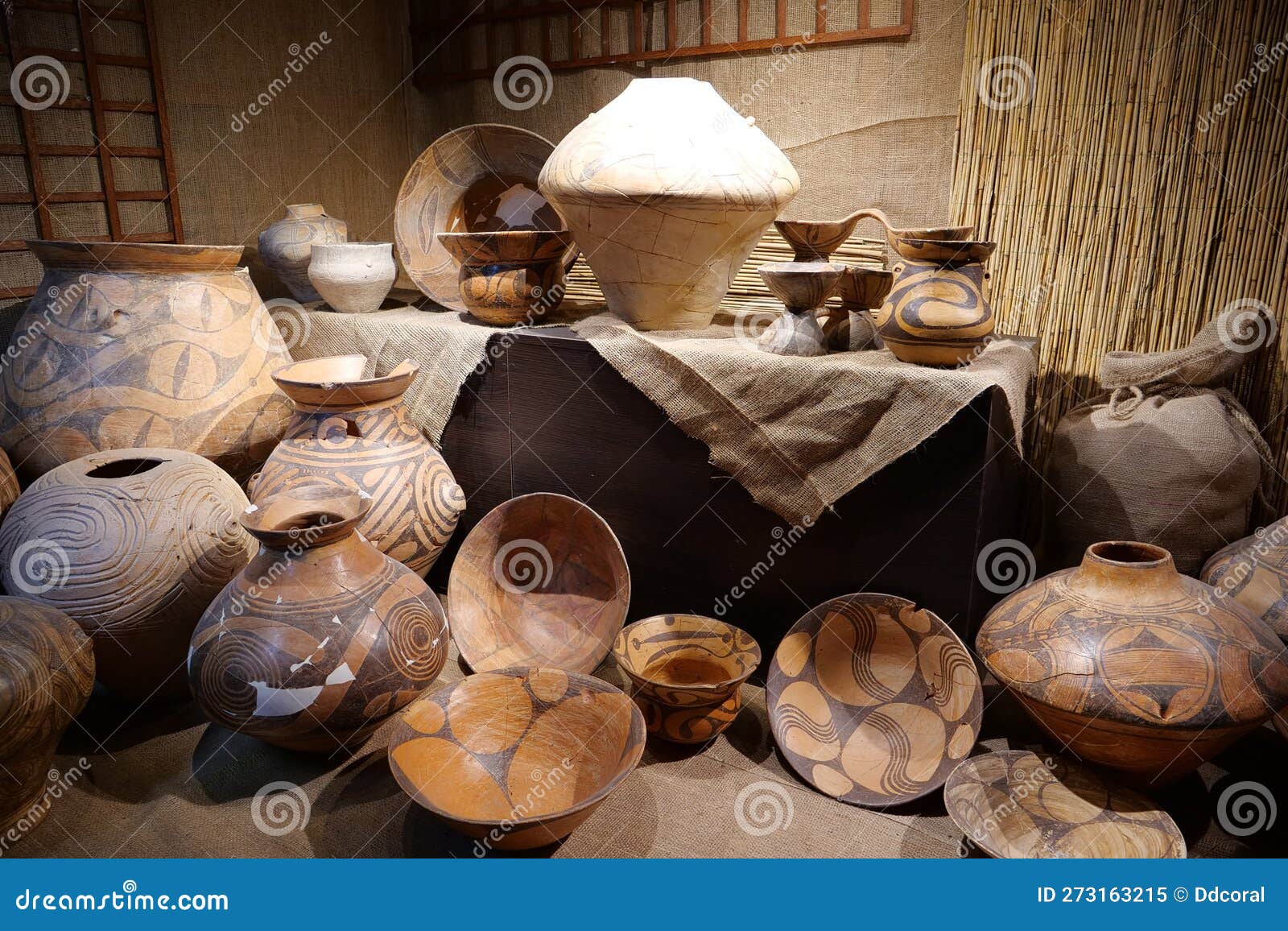 Real Ancient Pottery Glued Together from Separate Fragments Stock Image