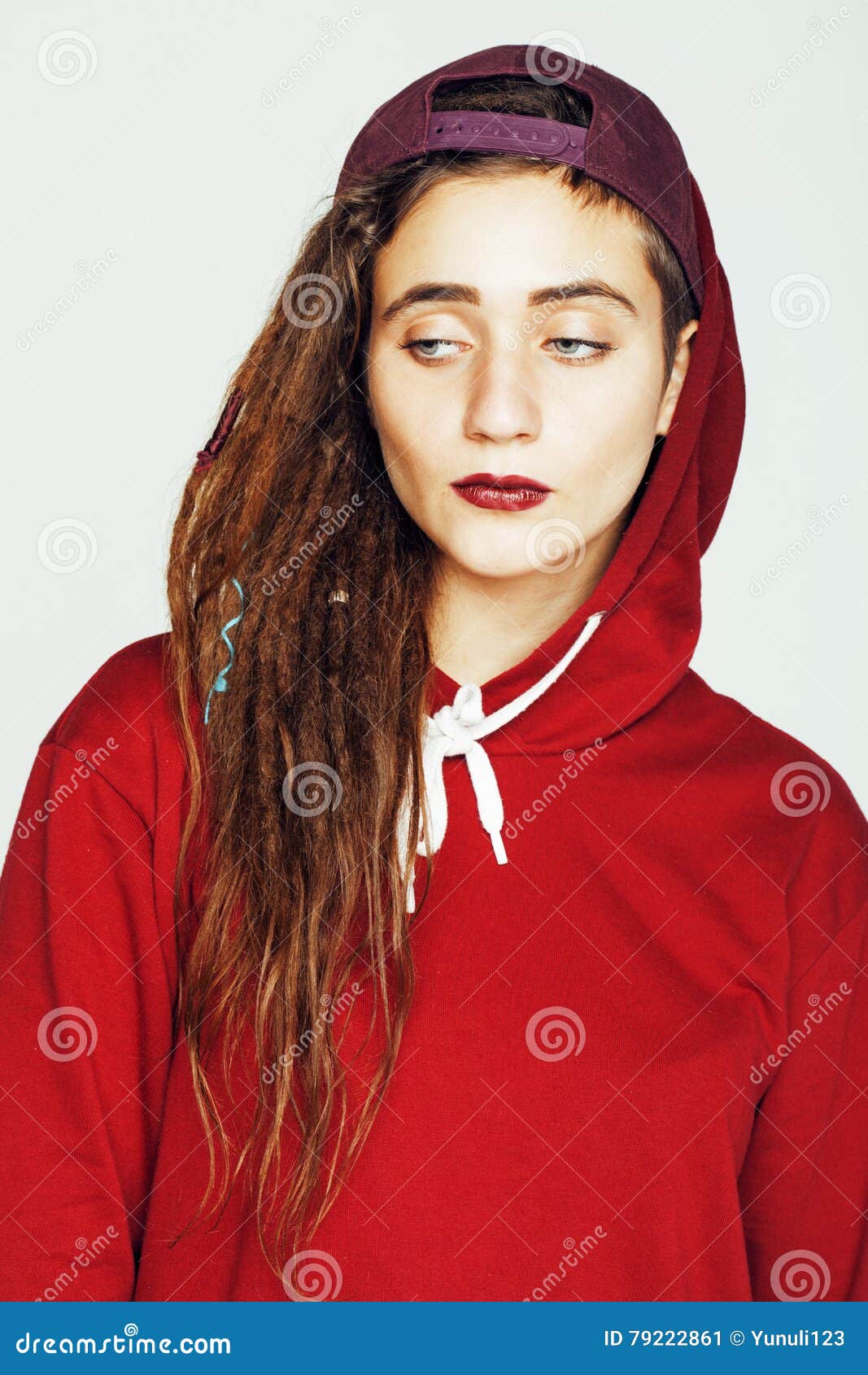 Real Caucasian Woman With Dreadlocks Hairstyle Funny