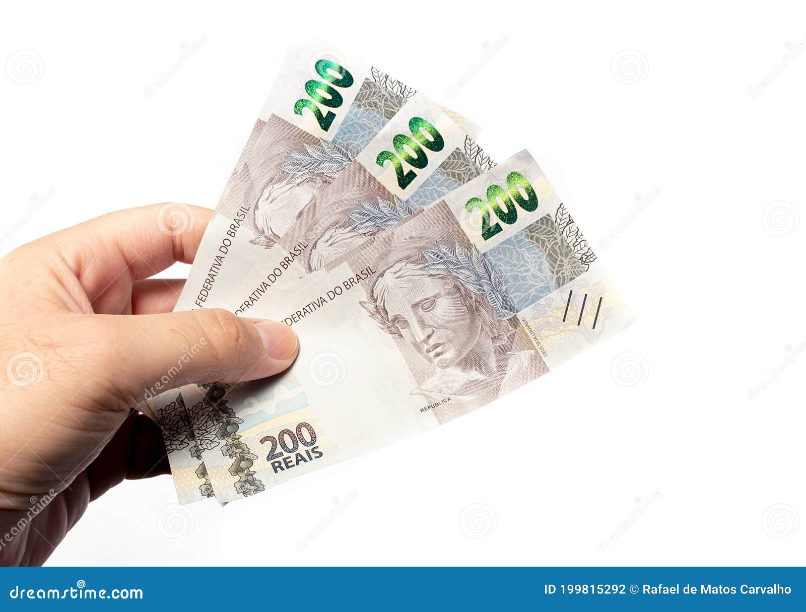 real currency. dinheiro, brasil, reais. banknotes of 200 reais.