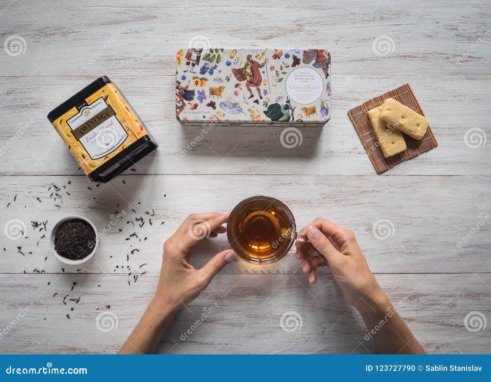 Real English Tea With Cookies. Tea Break. Editorial Image Image of background, dessert 123727790