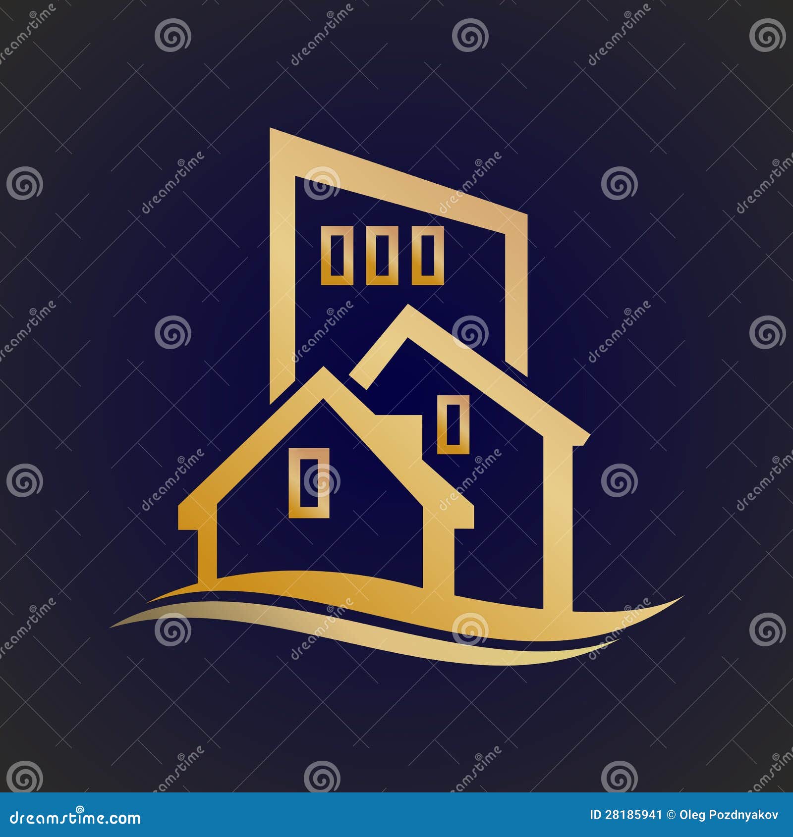 Real estate (abstraction) stock vector. Illustration of company 28185941