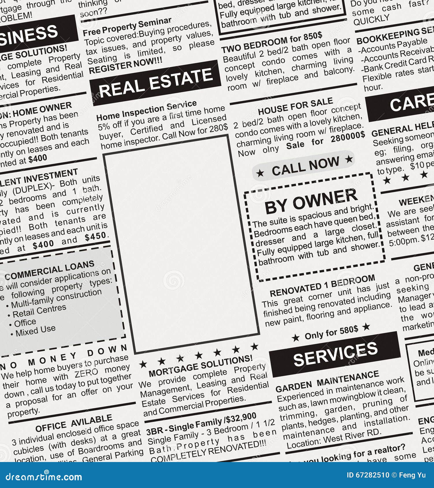 real estate ad stock