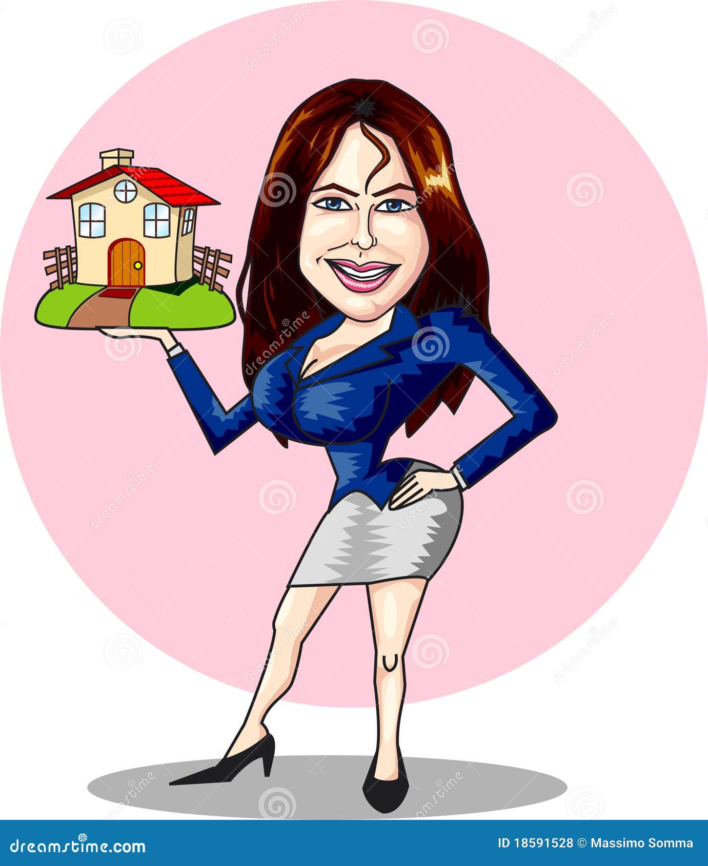 Real estate agent stock vector. Illustration of society 18591528