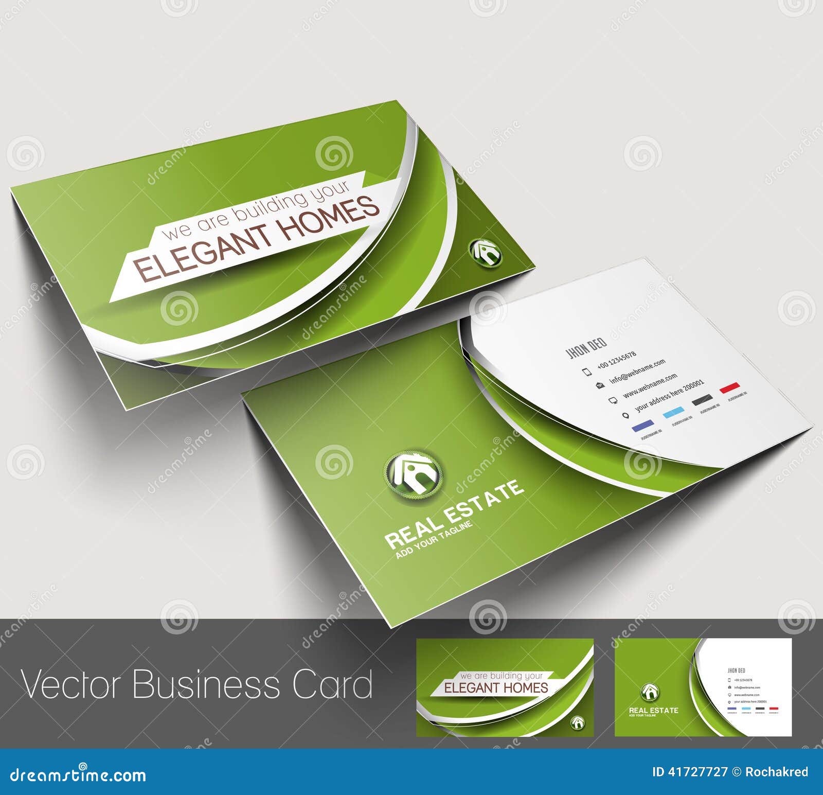 Real Estate Agent Business Card Stock Vector - Image: 41727727