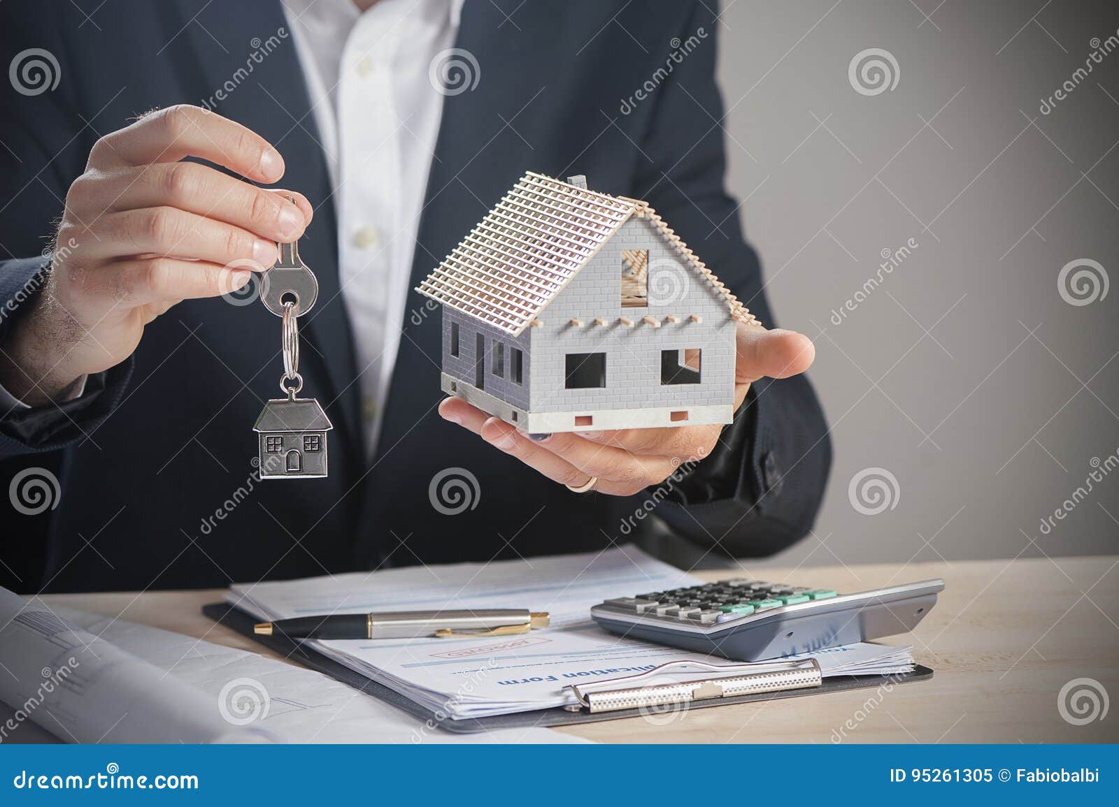 Real Estate Agent Handing Over House Keys. Stock Image Image of giving, approved 95261305