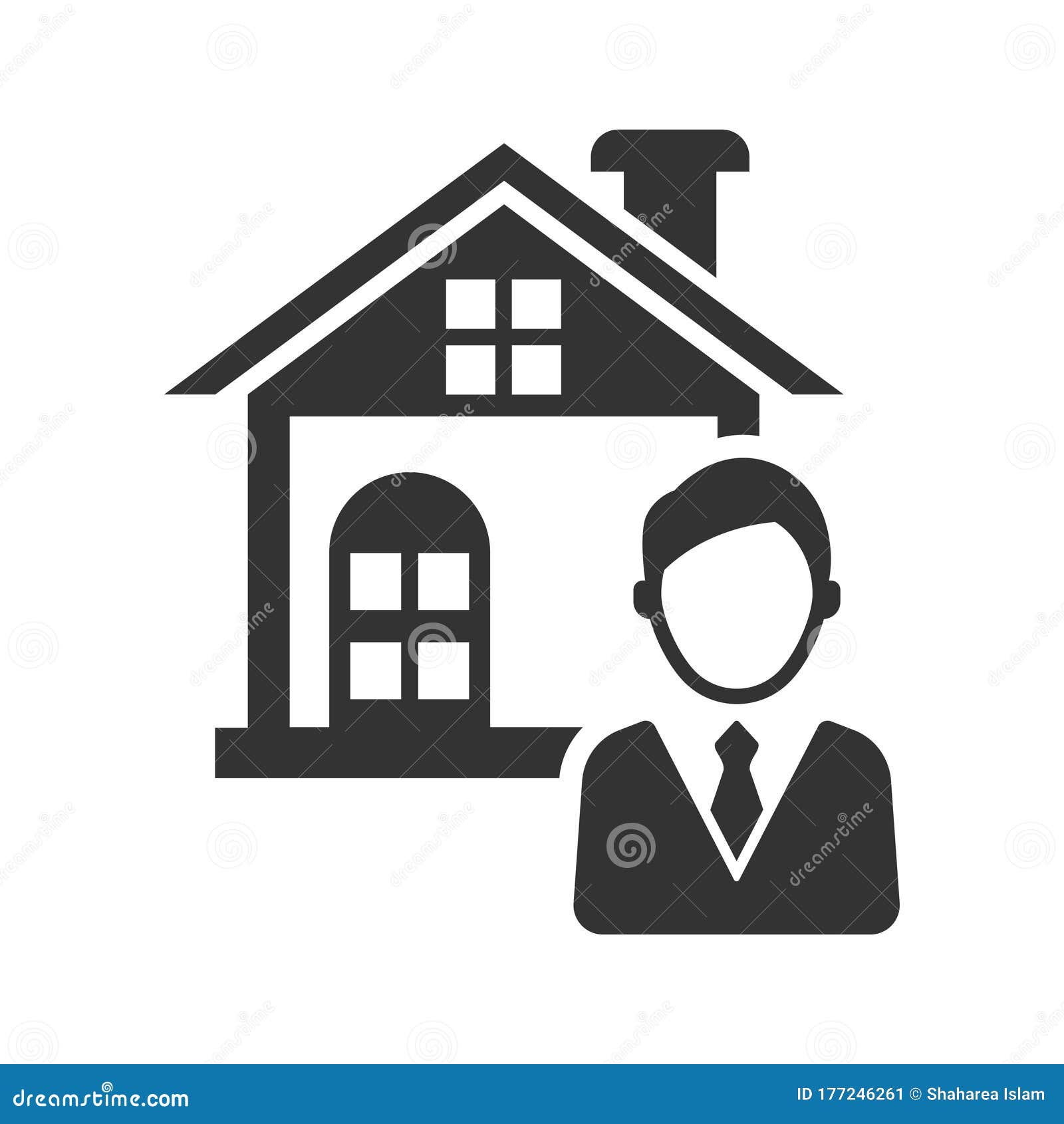 Real Estate Agent Icon stock vector. Illustration of vector 177246261