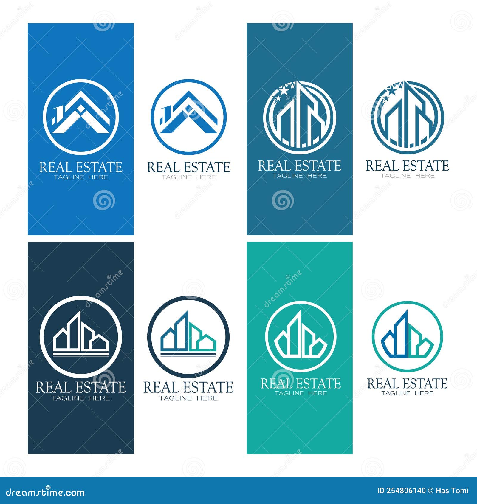 Real Estate Business Logo Vector Illustration Design Stock Vector