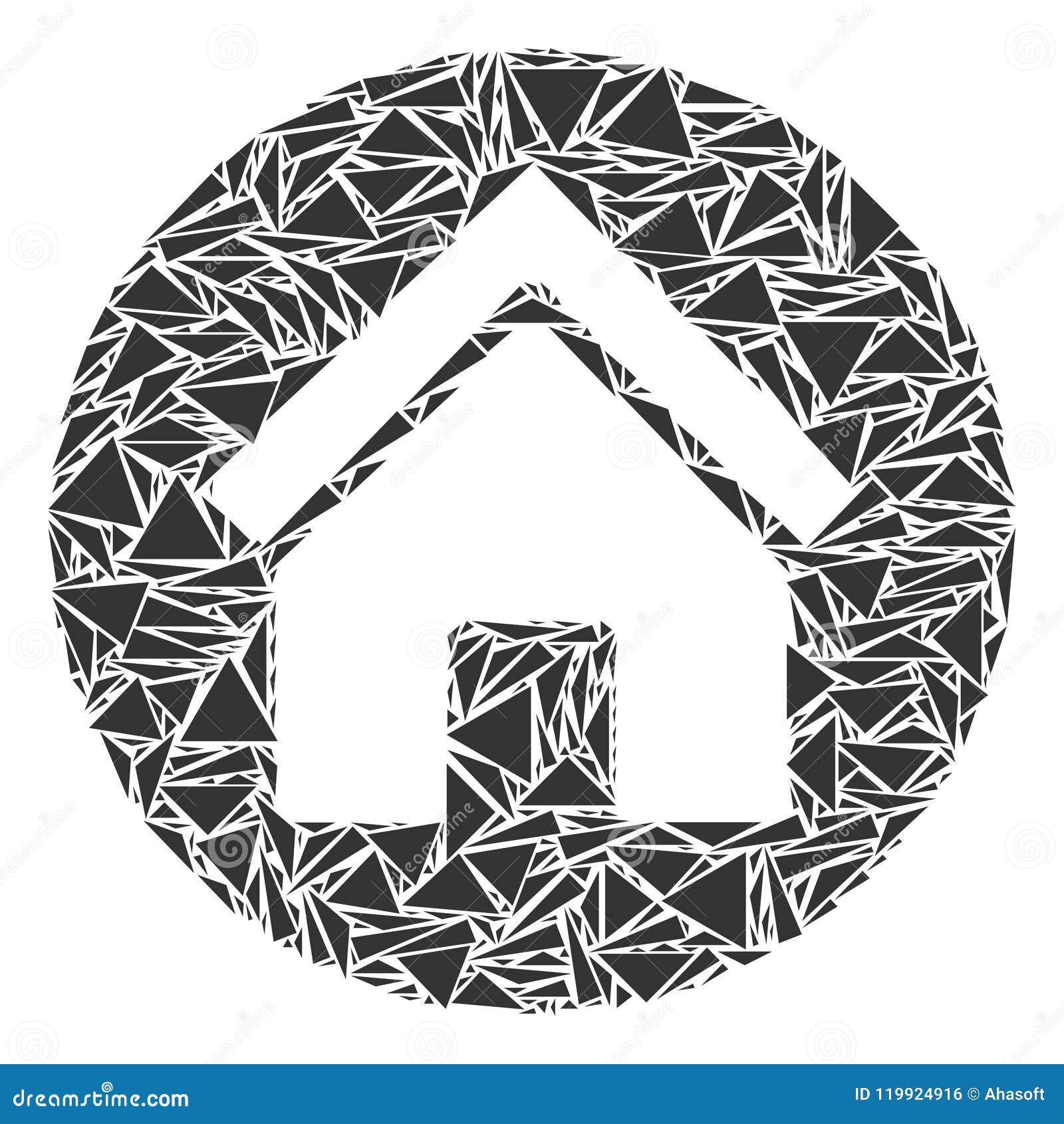 Real Estate Collage of Triangles Stock Vector Illustration of collage