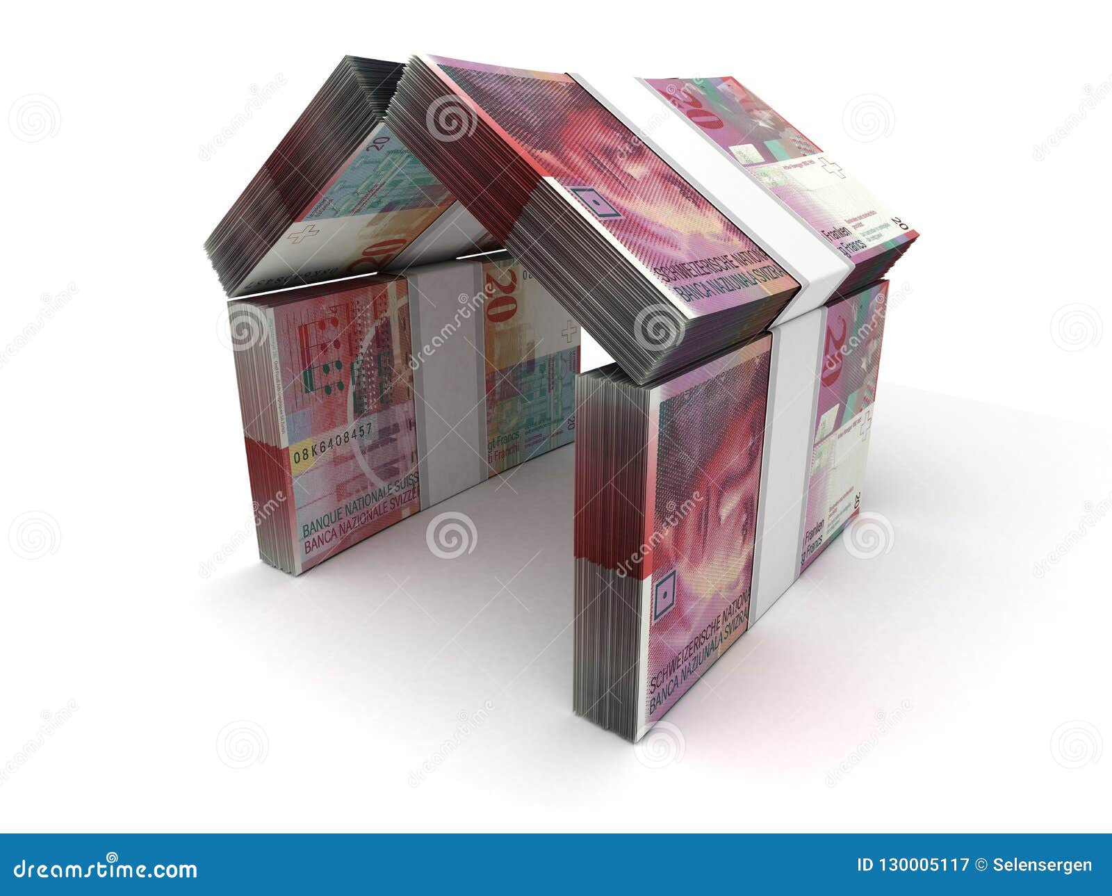 Real Estate Concept Swiss Franc Stock Illustration Illustration of